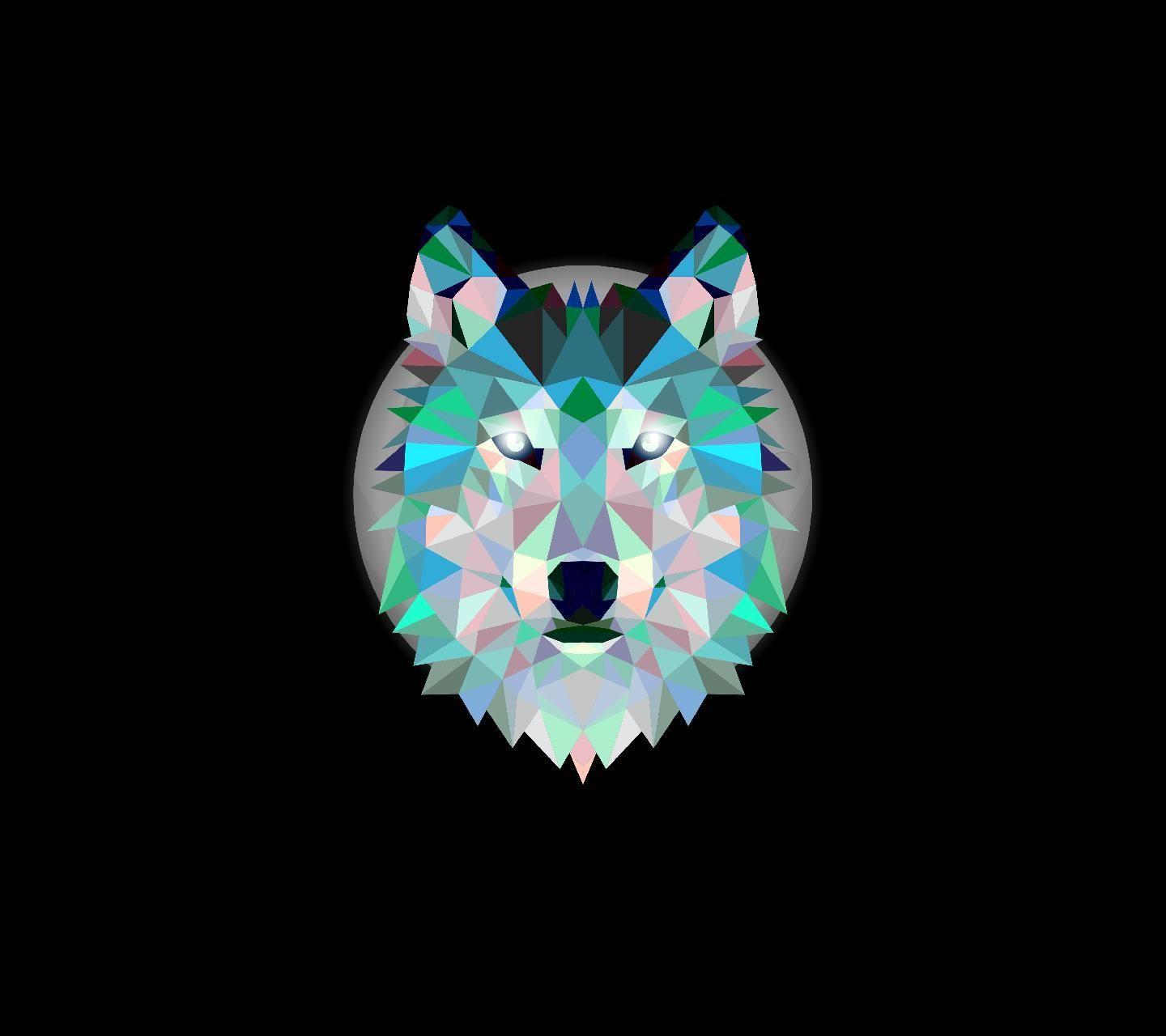 Hình nền đồ họa chó sói 1440x1280