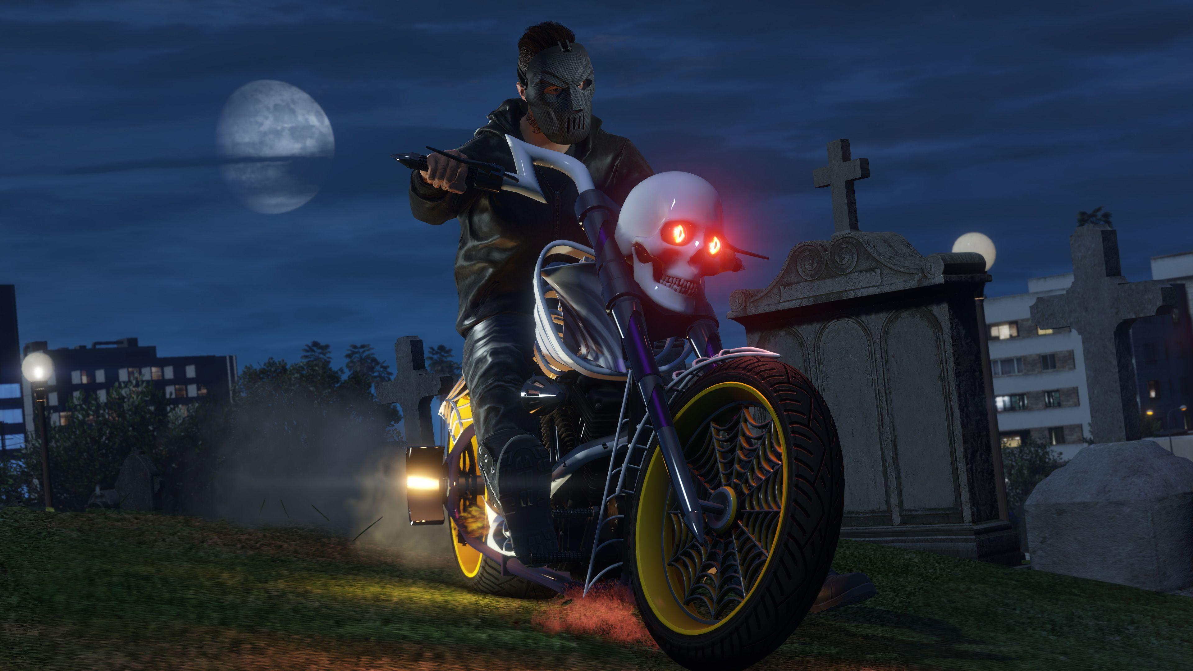 3840x2160 GTA 5 Xe đạp Halloween DLC trực tuyến, Trò chơi HD, Hình nền 4k, Hình ảnh