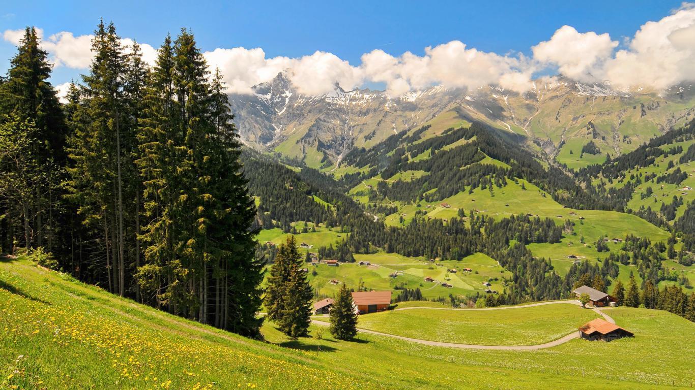 1366x768 Swiss Alps Wallpaper Group (85)