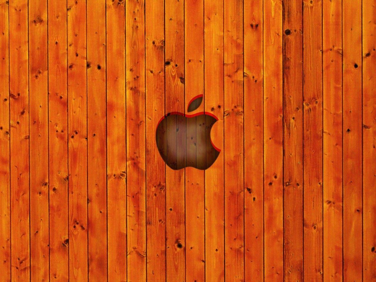 Hình nền bằng gỗ Apple 1280x960