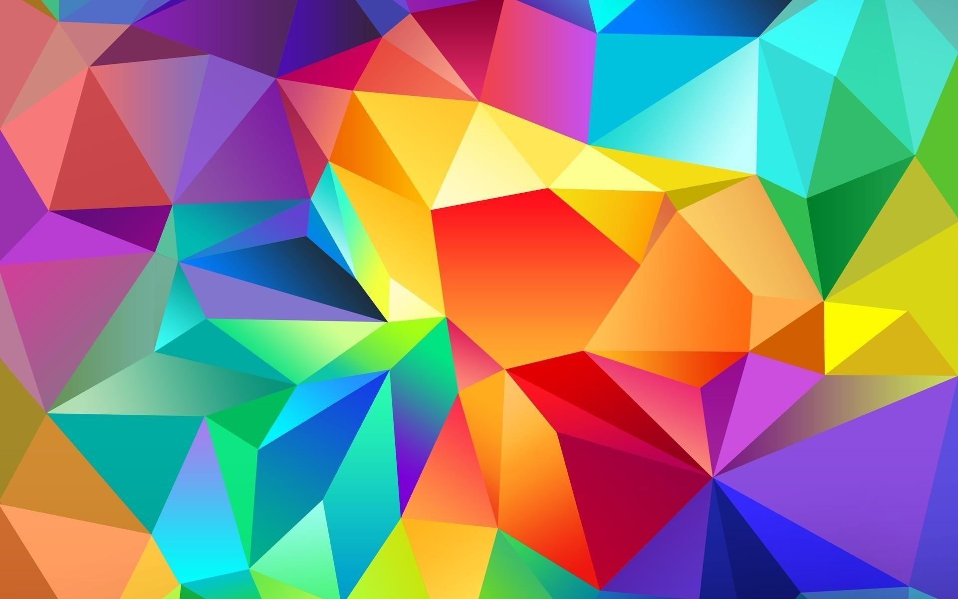 Multi Colored Triangle Nail Design - wide 6