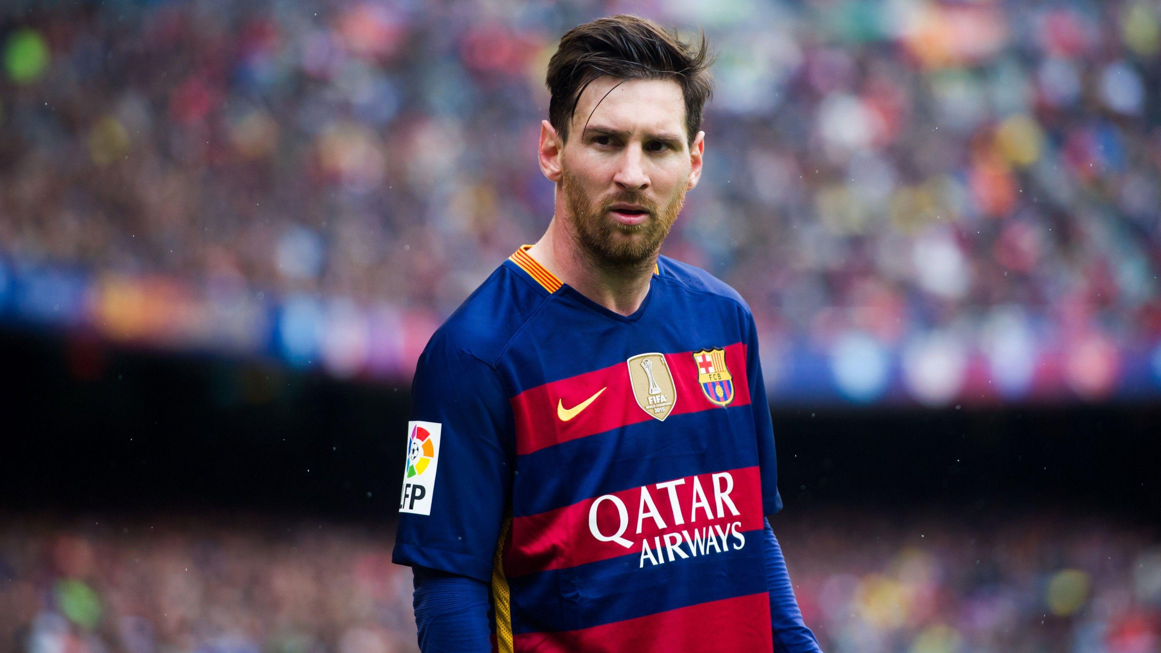 3840x2160 Hình nền Lionel Messi, Barcelona, ​​FCB, bóng đá, 4K, Thể thao