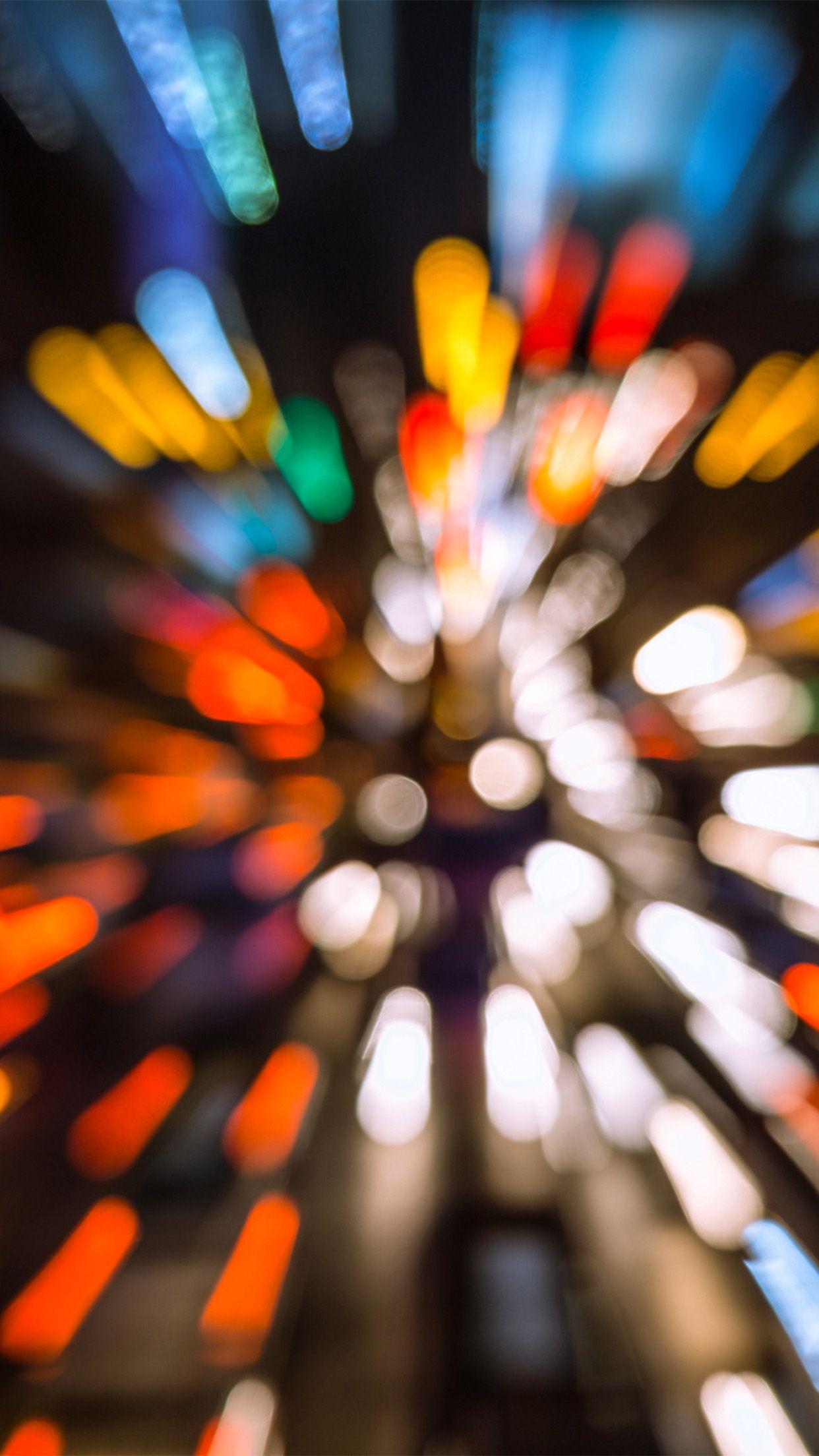 1242x2208 Bokeh Light Fast Speed Pattern Rainbow .