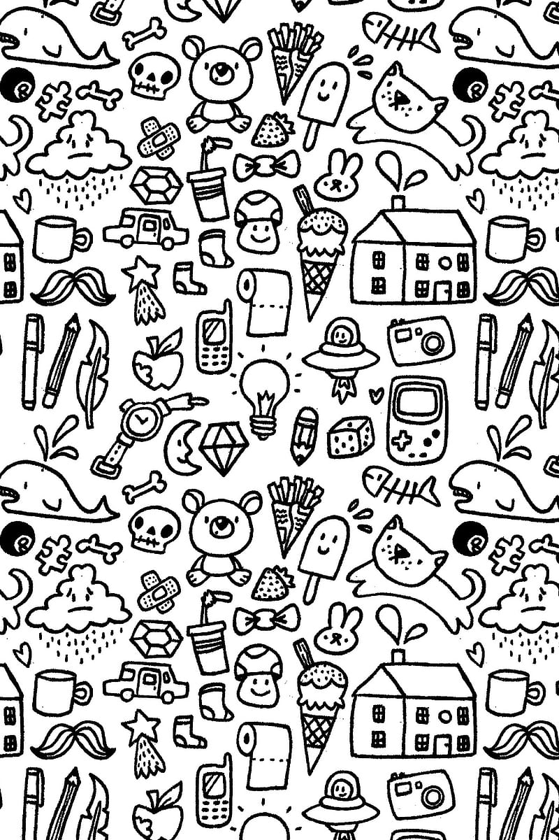 800x1201 HD doodle abstract wallpaper
