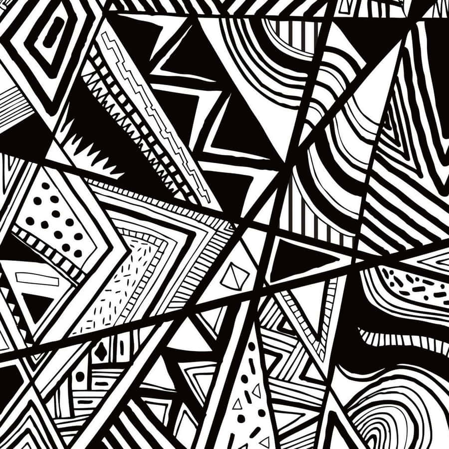 900x900 A Black And White Drawing Of A Doodle