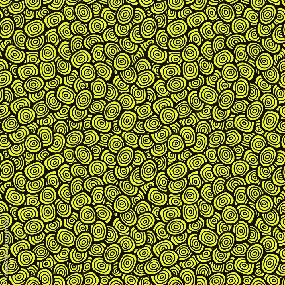 1000x1000 Simple doodle green pattern. Abstract