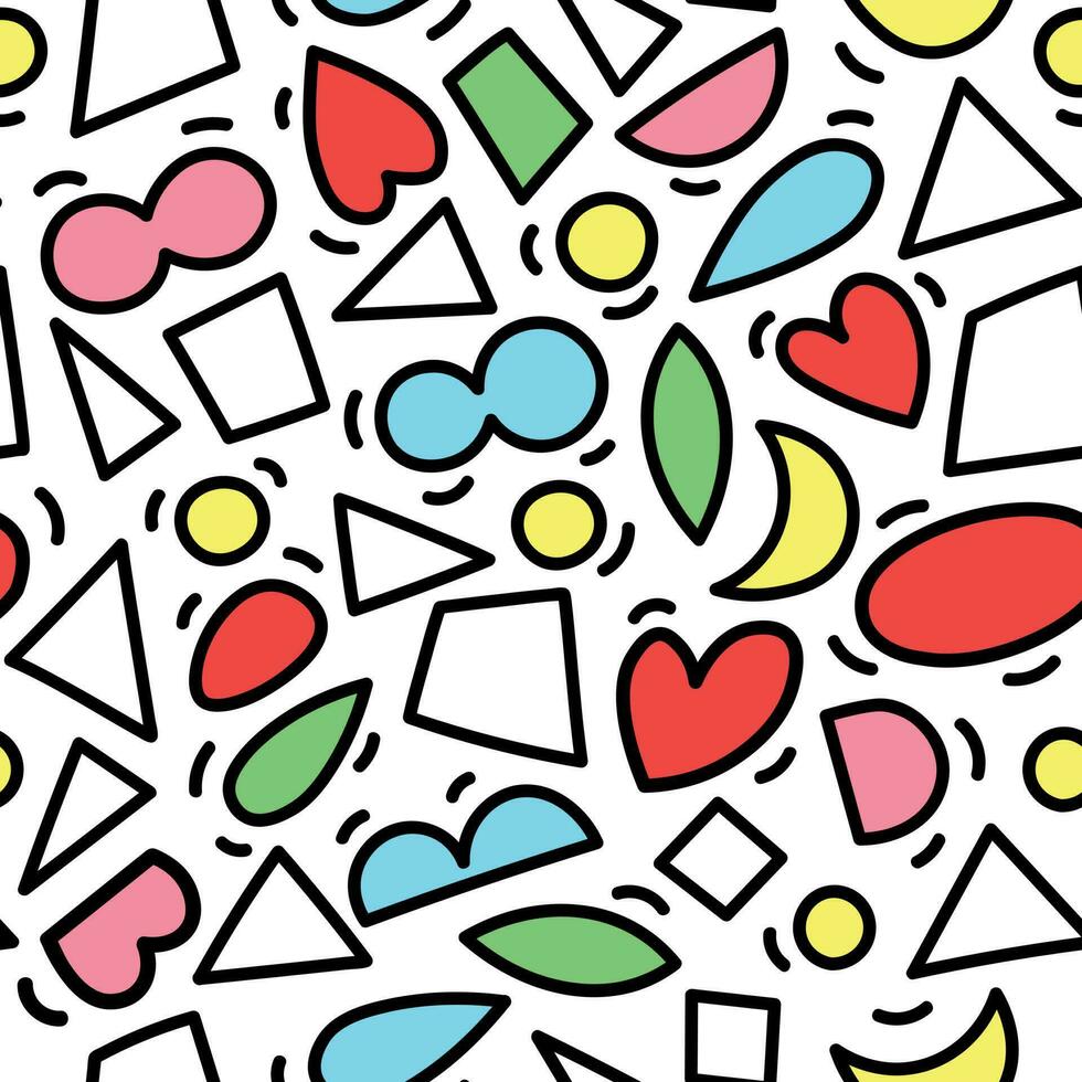 980x980 Trendy Childish Doodle Wallpaper Print