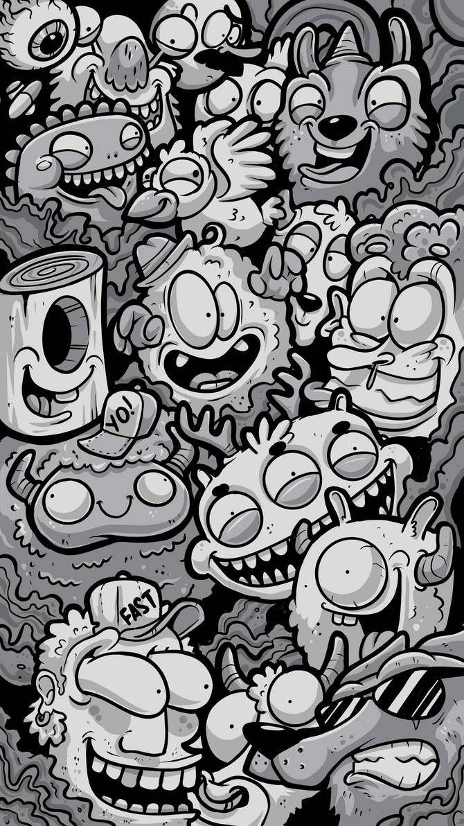 670x1192 Doodle Wallpaper