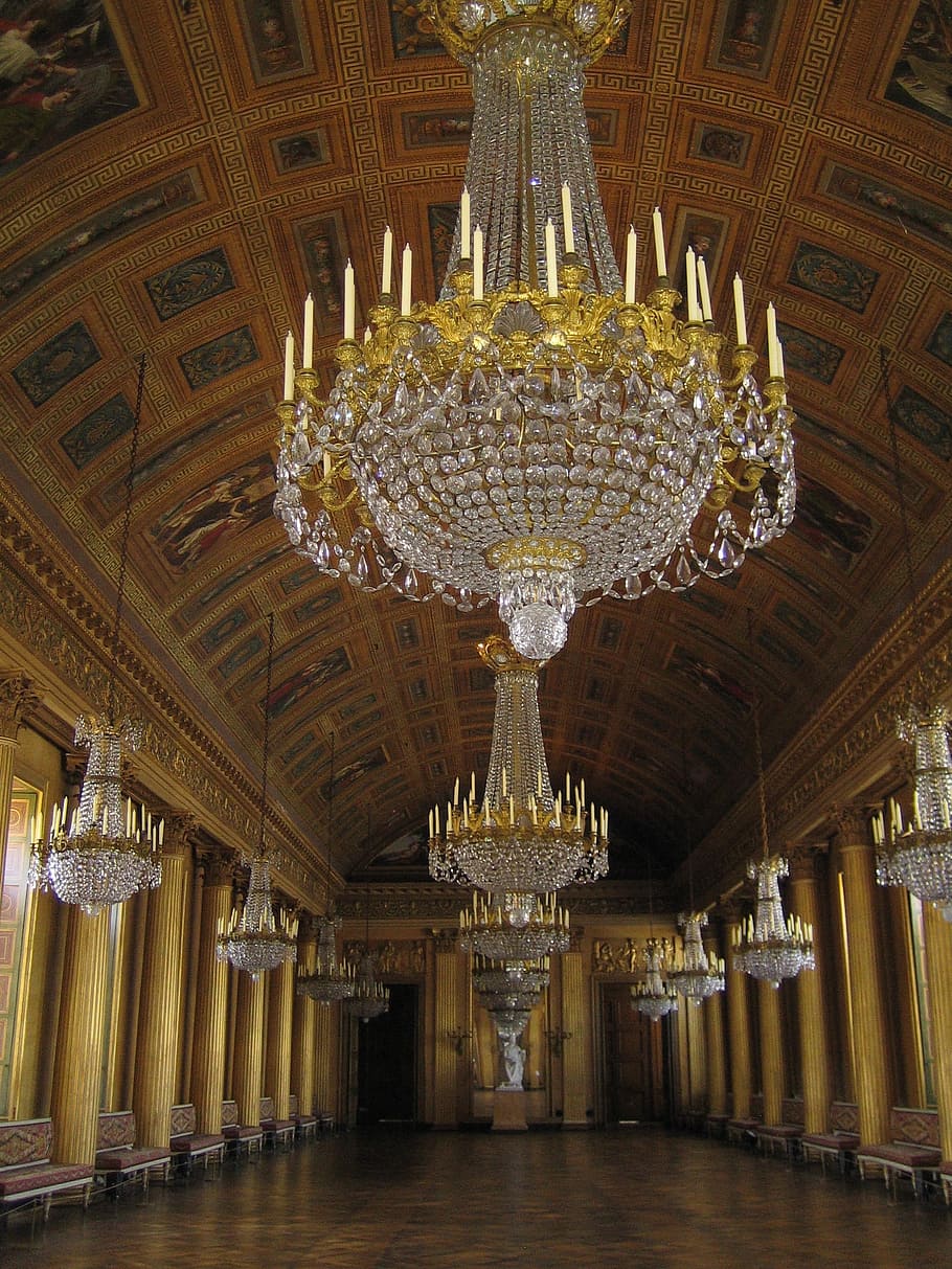910x1213 HD wallpaper: chandeliers hanging
