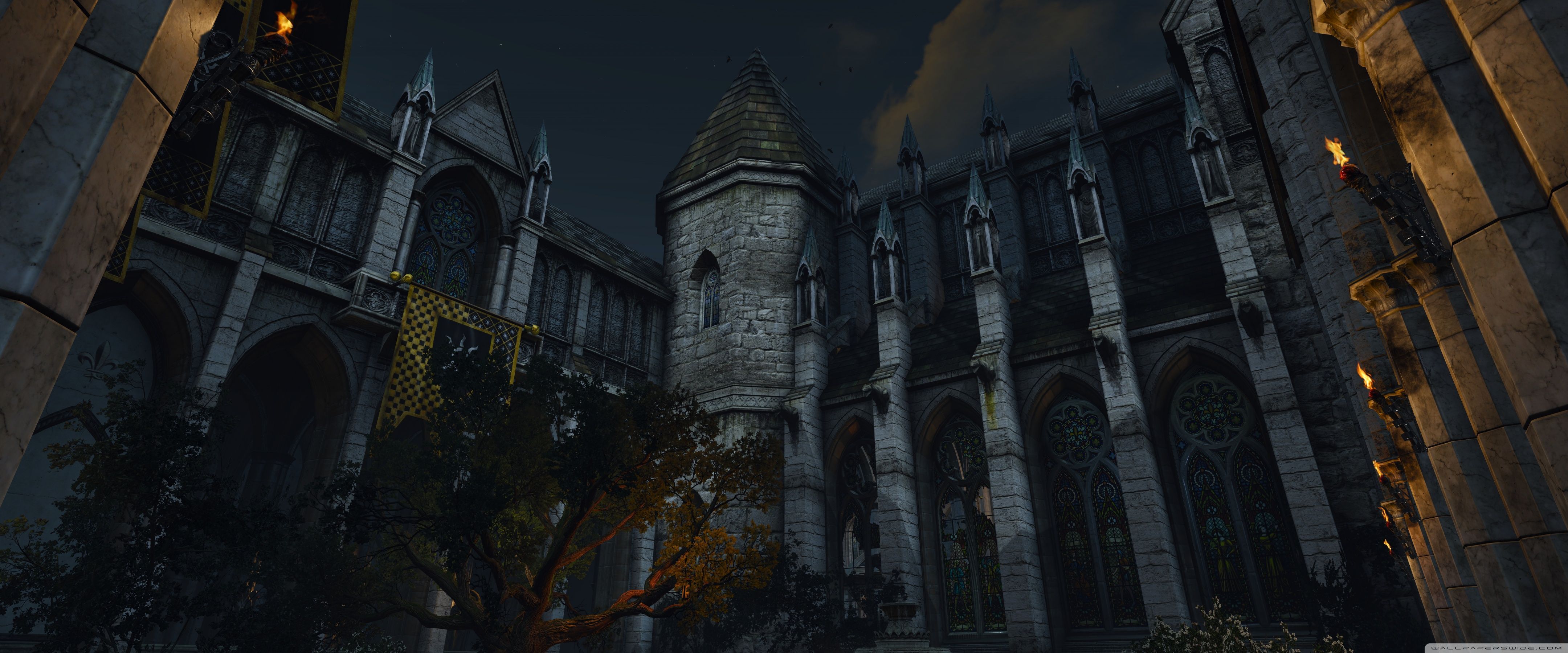 4320x1800 The Royal Palace at Vizima shot