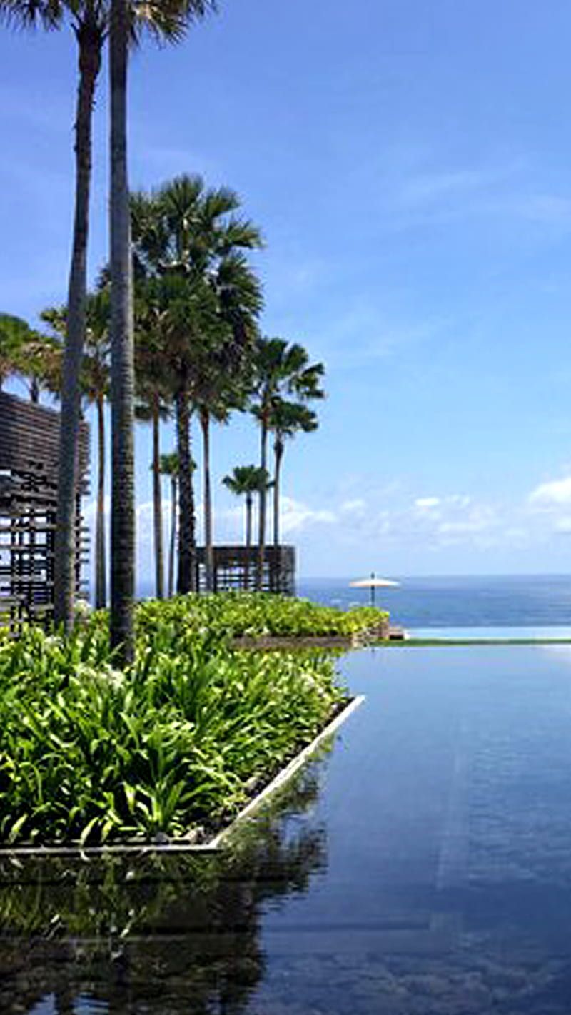 800x1422 Resort Indonesia, bali, beach, hotel, lake, landscape, villas, HD phone wallpaper