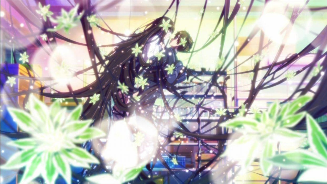 1244x700 Anime anime girls Hyouka Chitanda Eru Oreki Houtarou