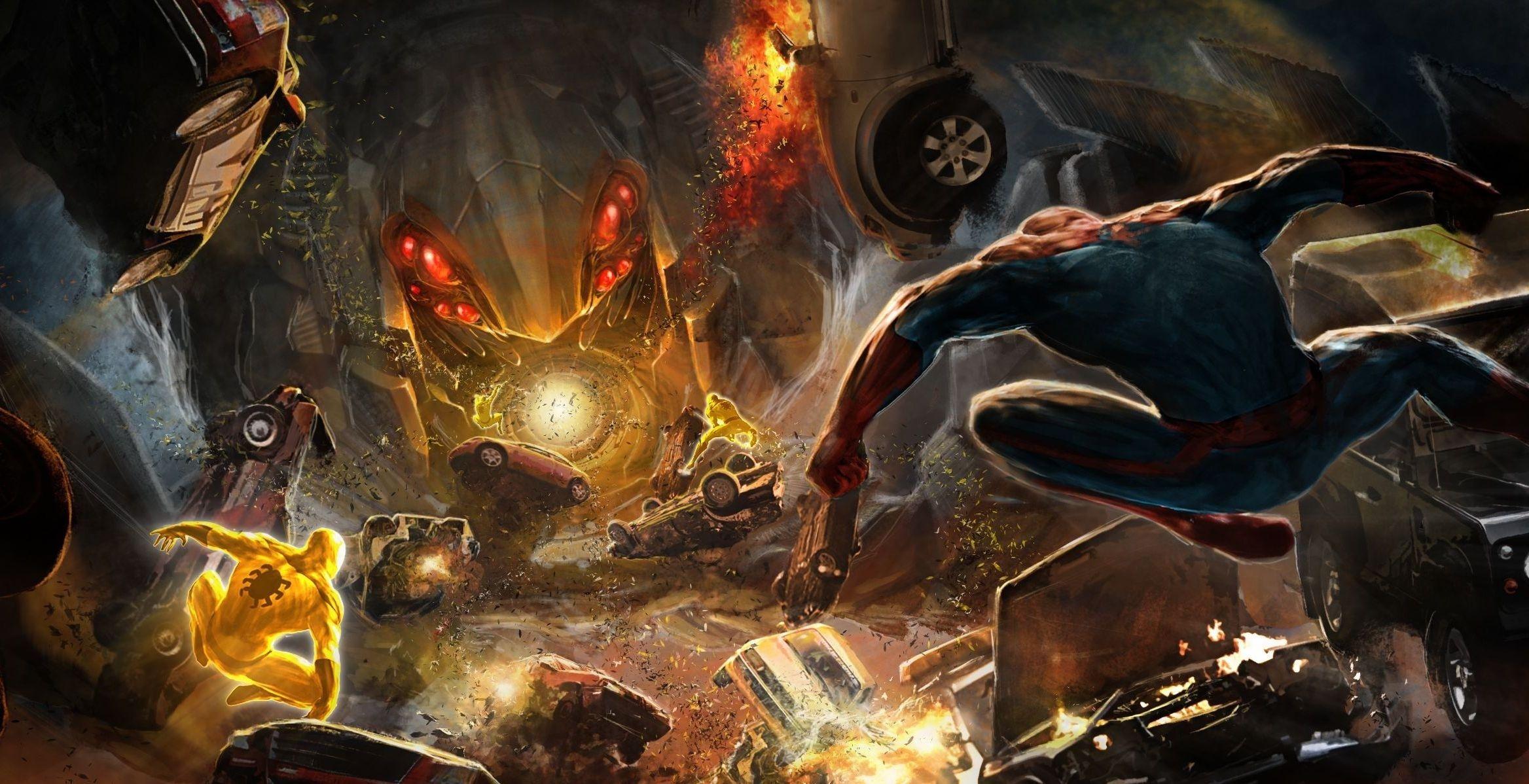 2336x1198 The Amazing Spider Man HD Wallpaper