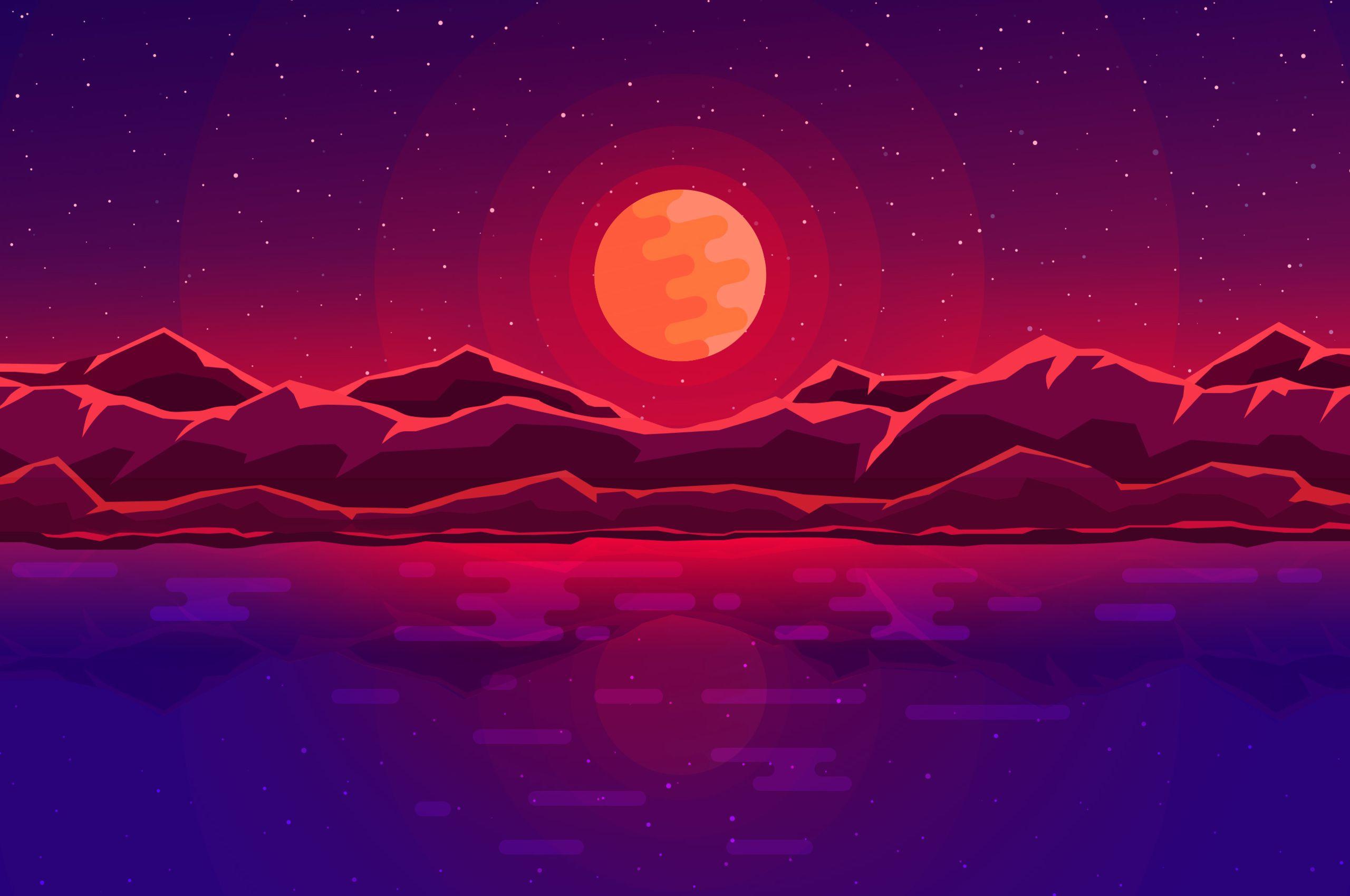 Pixel Art Sky Background