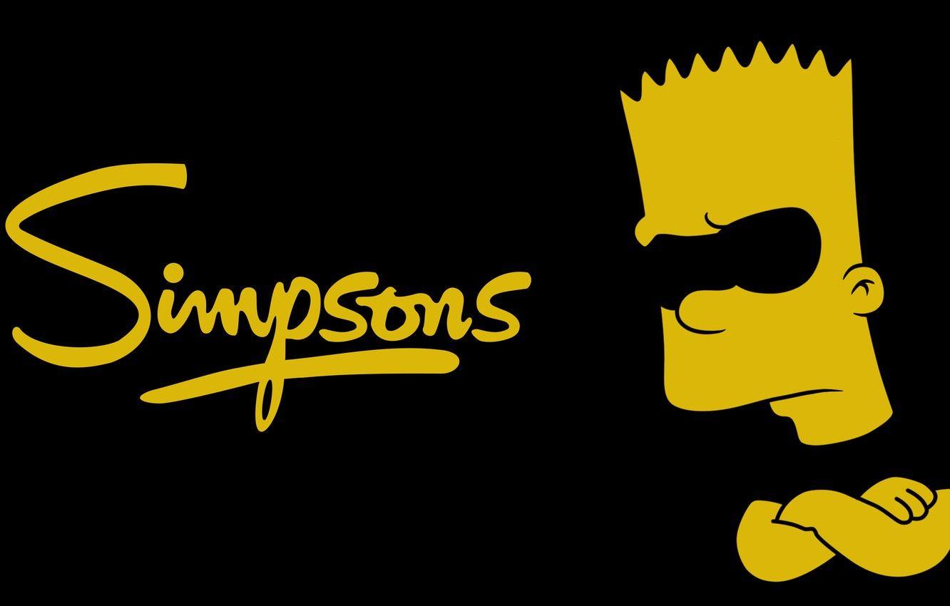 1332x850 Wallpaper The simpsons, Minimalism, Black, Yellow, Simpsons