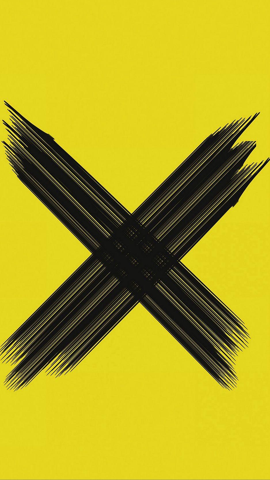938x1668 Download wallpaper 938x1668 cross, symbol, brushstrokes
