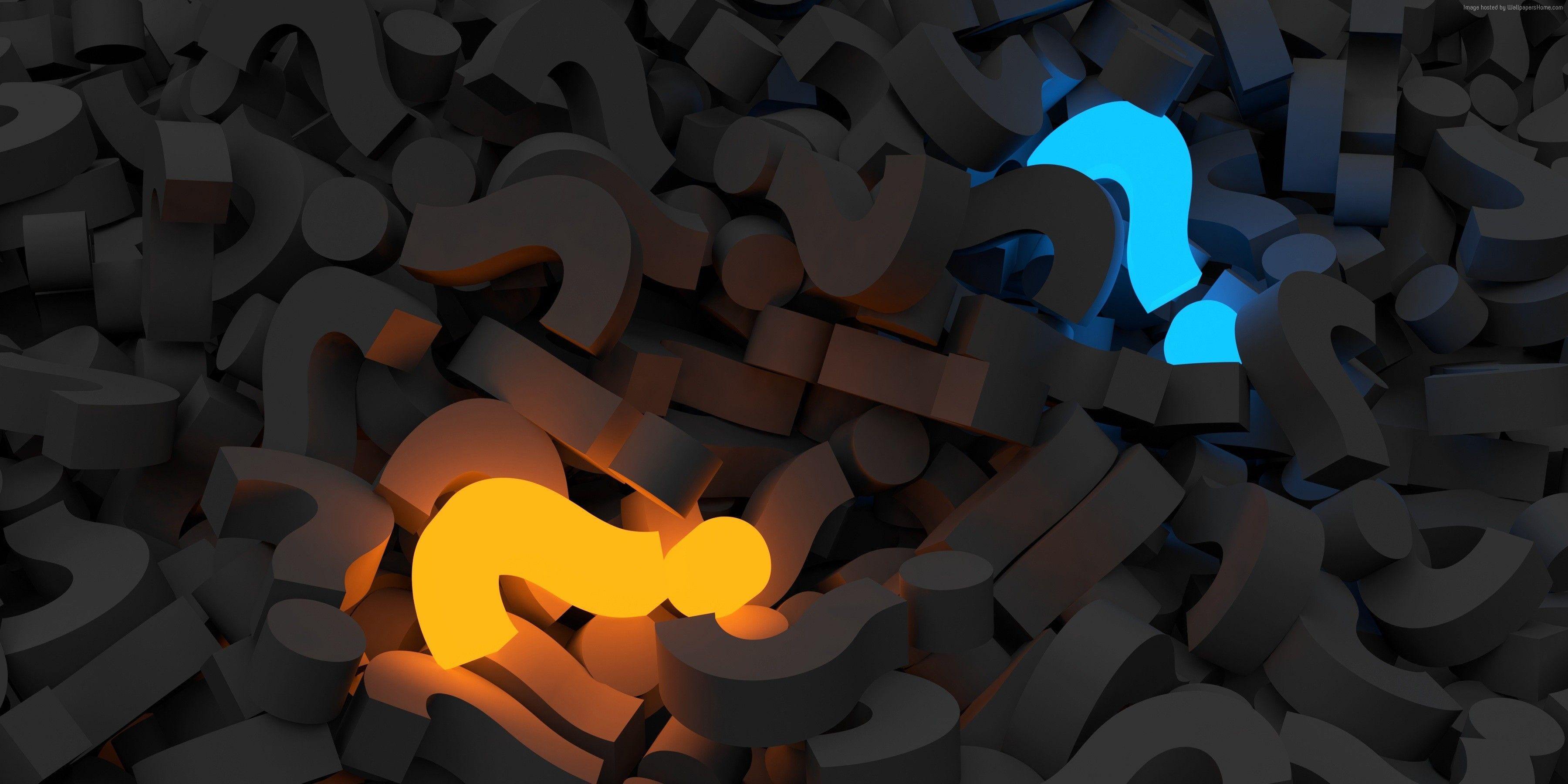 3600x1800 #abstract, #black, K, #blue, D, #yellow HD Wallpaper