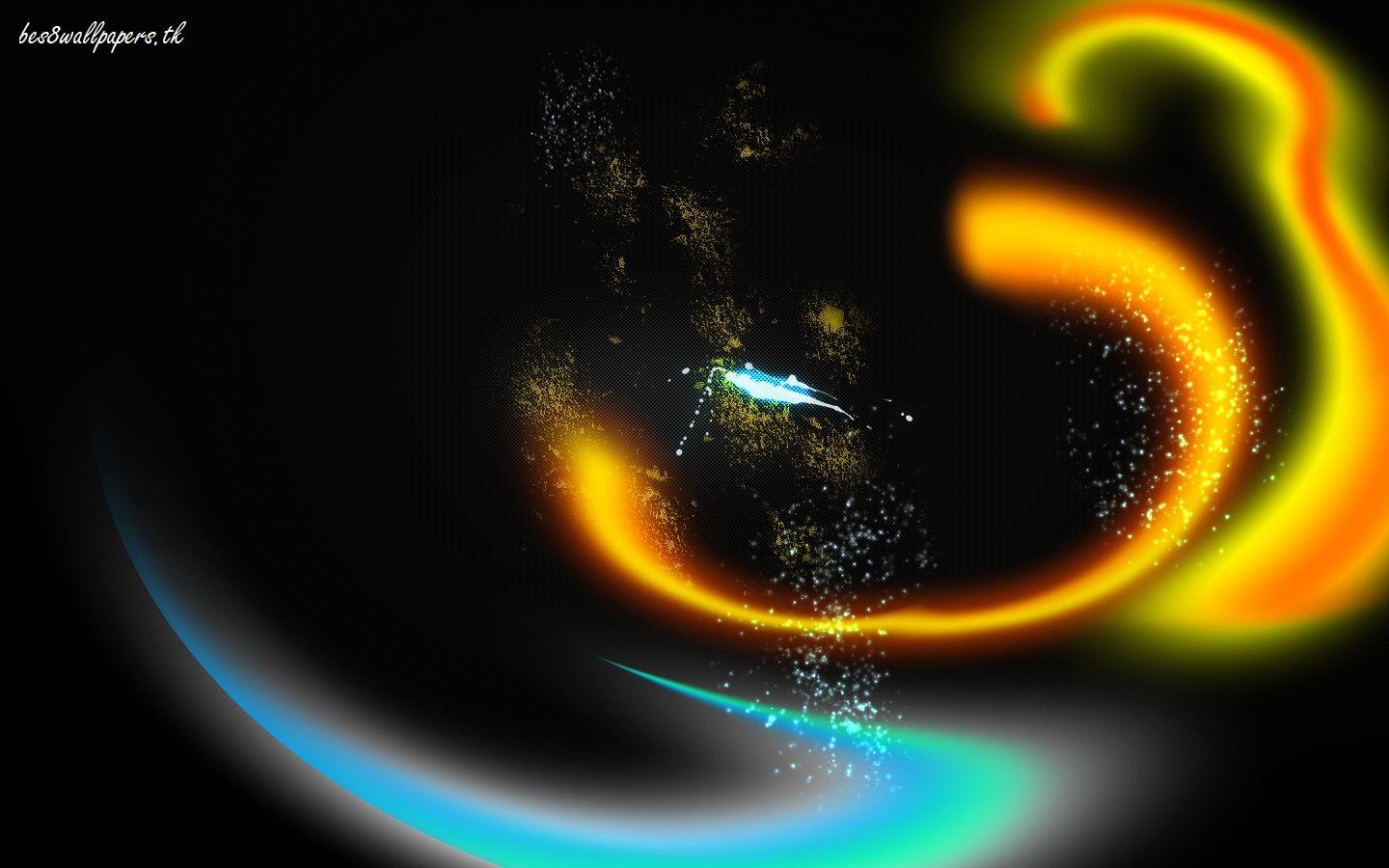 1440x900 Bes8 Wallpaper: Black And Yellow Abstract