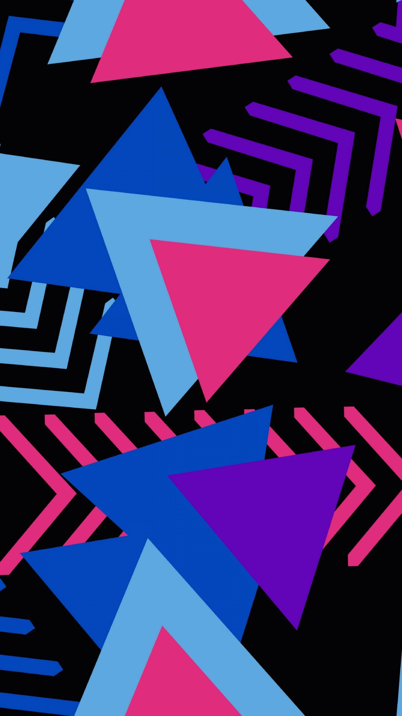 1350x2400 Download wallpaper 1350x2400 triangles, triangle, colorful