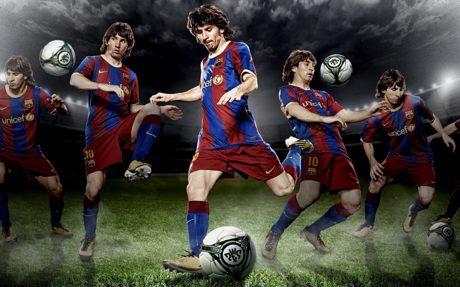 1920x1200 FC Barcelona Soccer Lionel Messi Sports