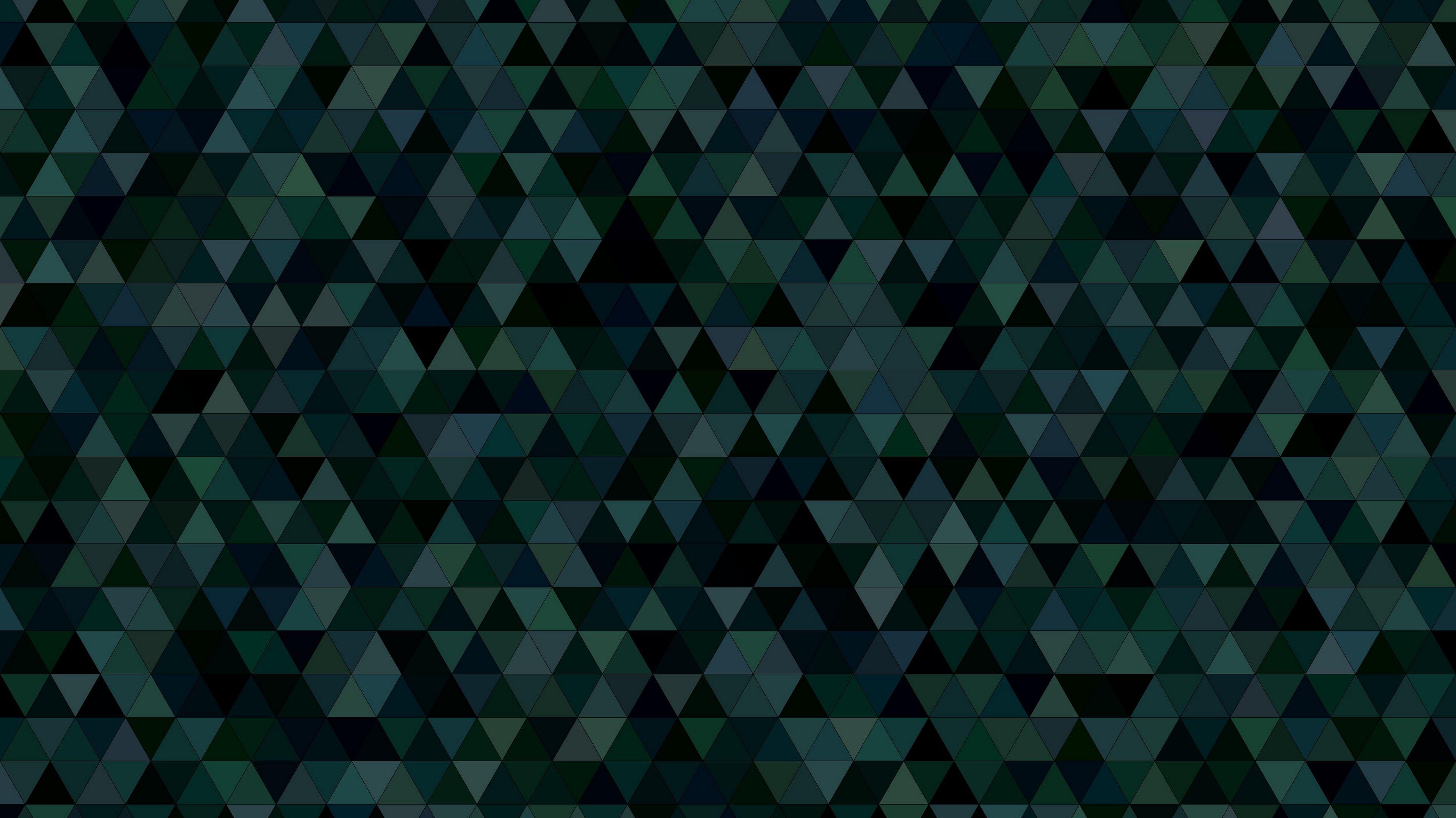 3840x2160 Download wallpaper 3840x2160 triangles, mosaic, dark