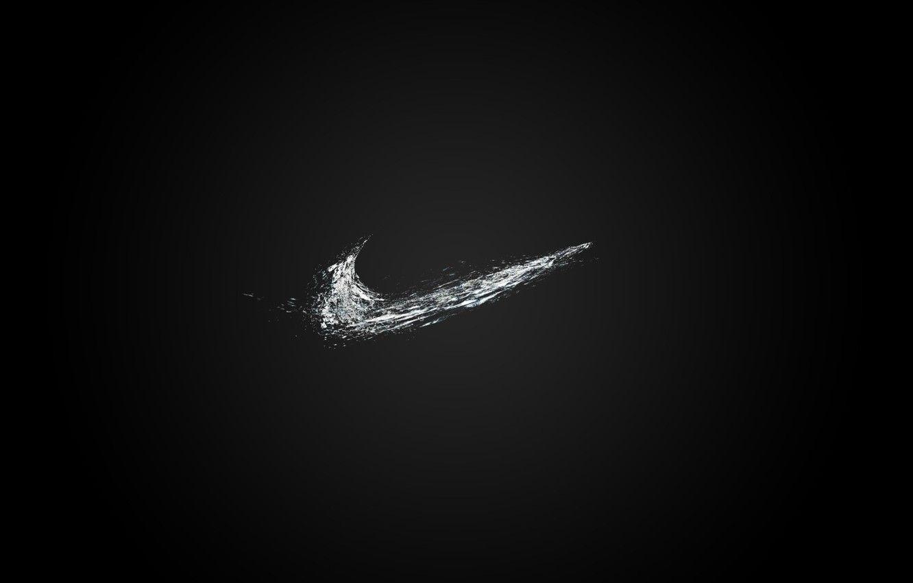 1332x850 Wallpaper black background, Nike, sports brand image