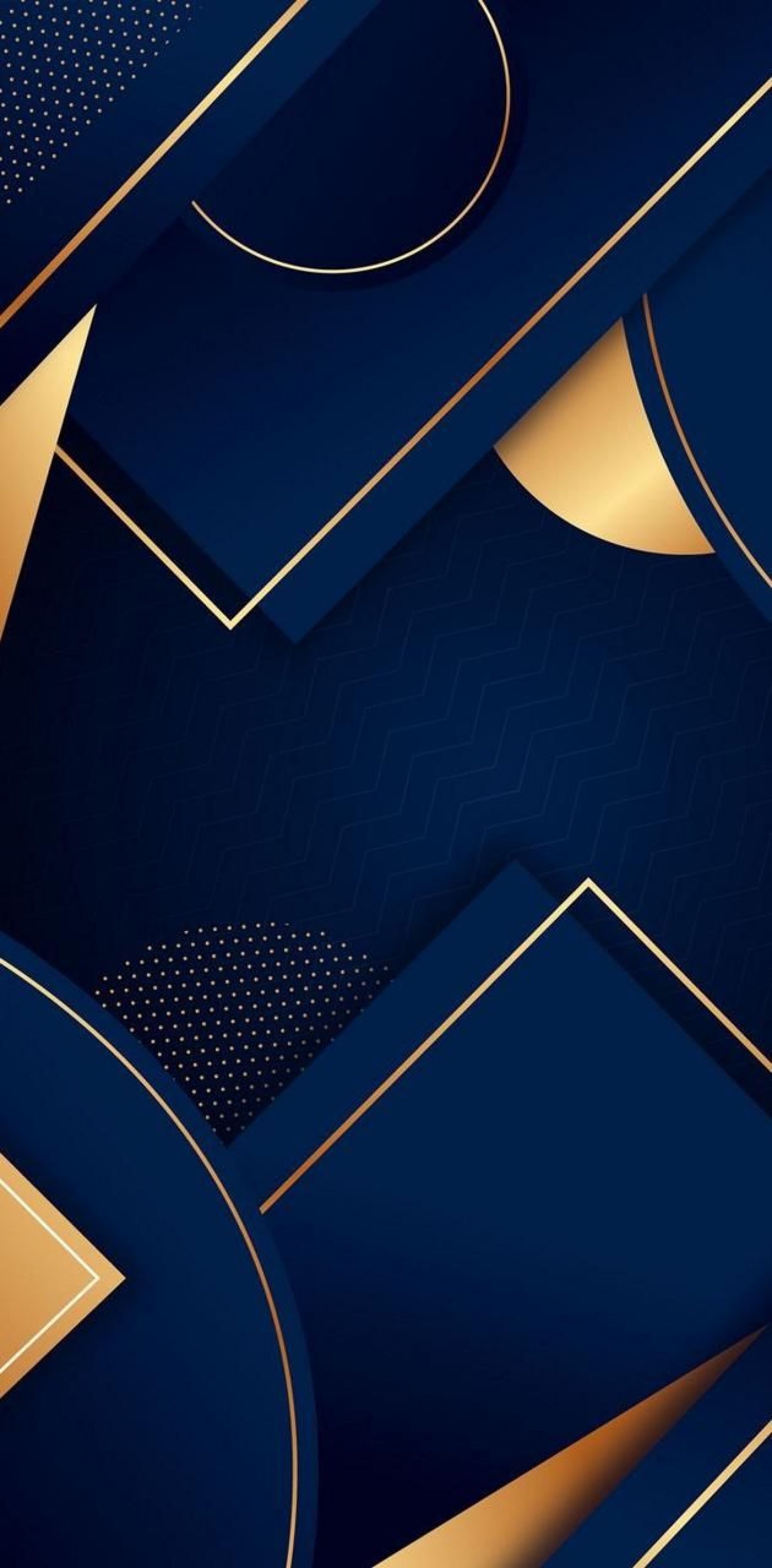 1800x3657 Most Popular Luxury Dark Blue Shapes Wallpaper