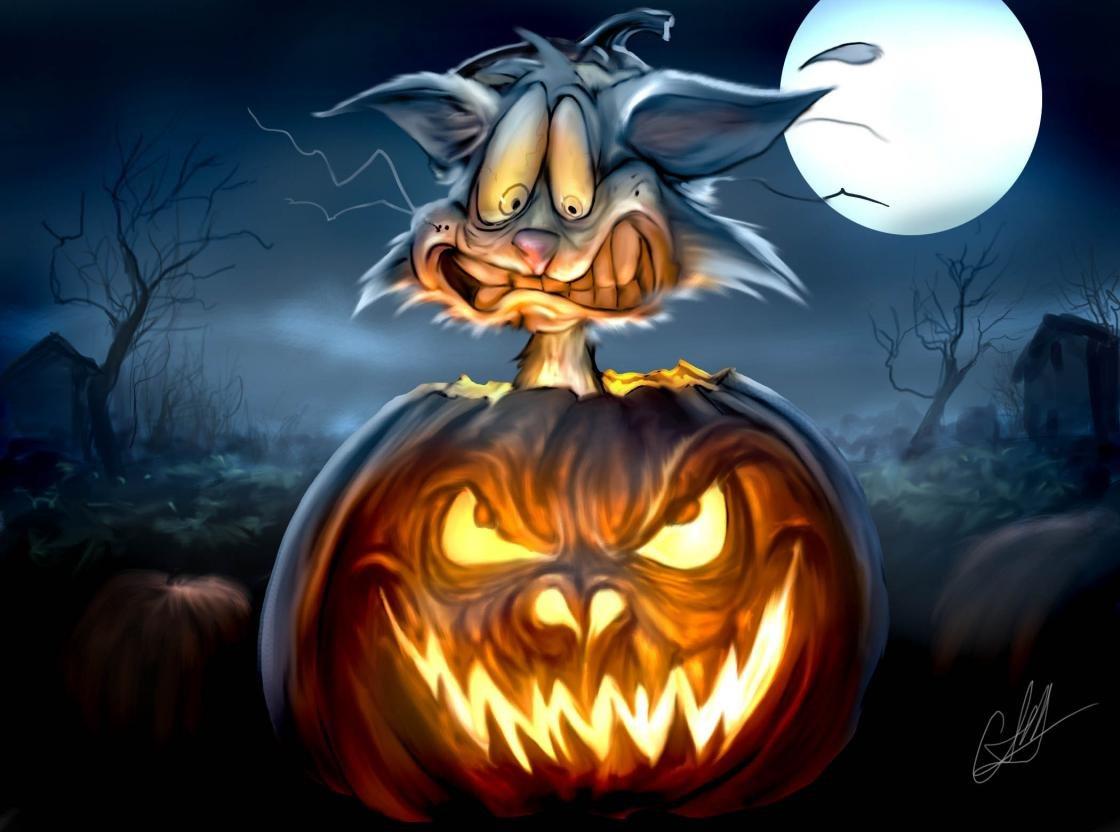 1120x832 Jack O' Lantern Wallpaper HD For Desktop Background