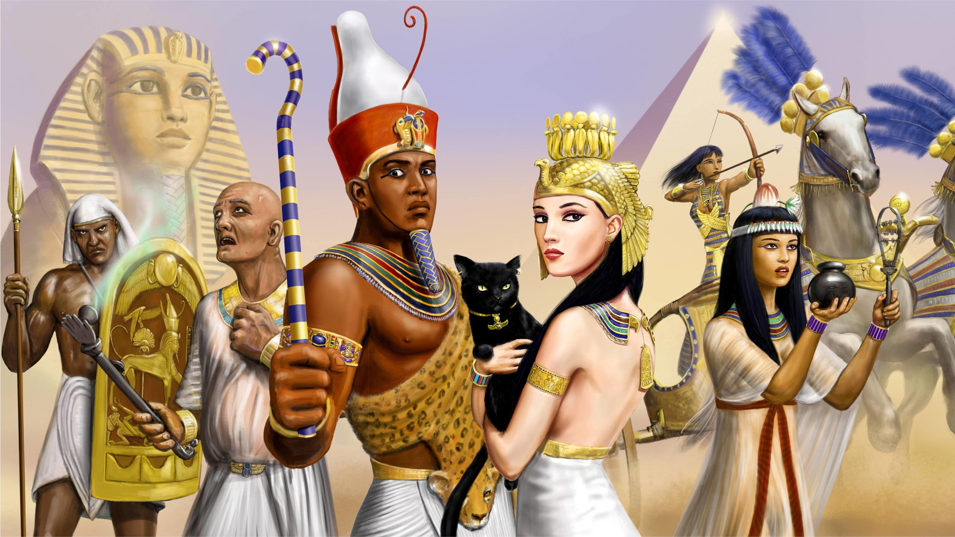 3839x2160 Egyptian Art Wallpaper