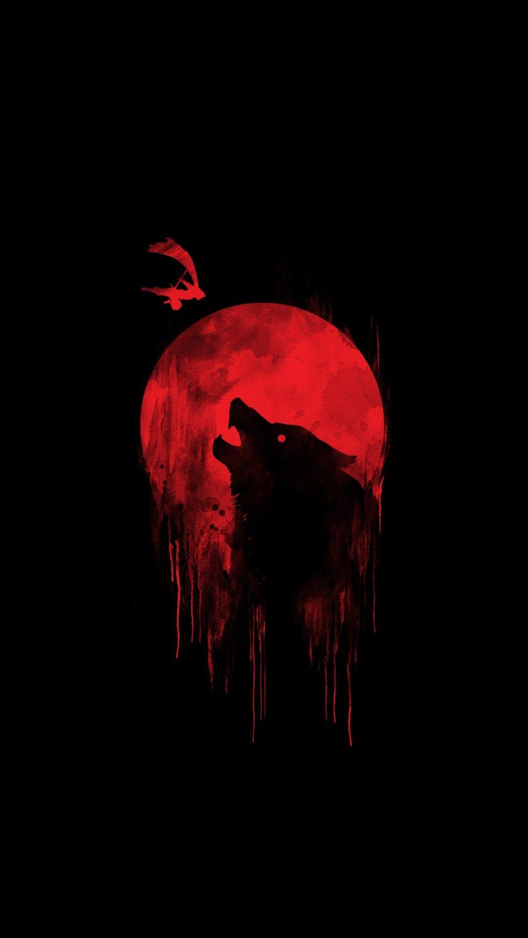 1080x1920 Red Moon Wallpaper