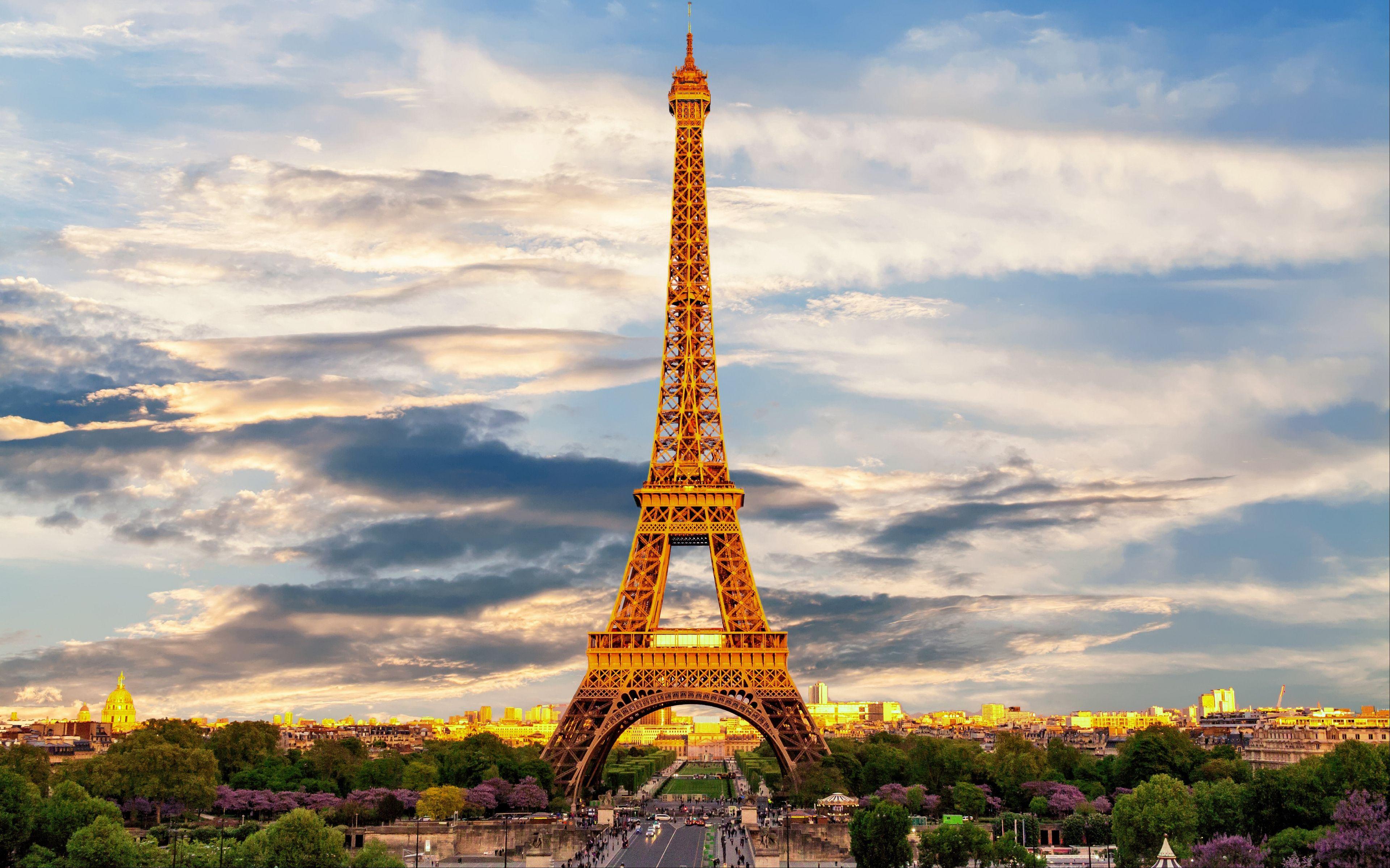3840x2400 Tải xuống hình nền 3840x2400 tháp eiffel, Paris, Pháp
