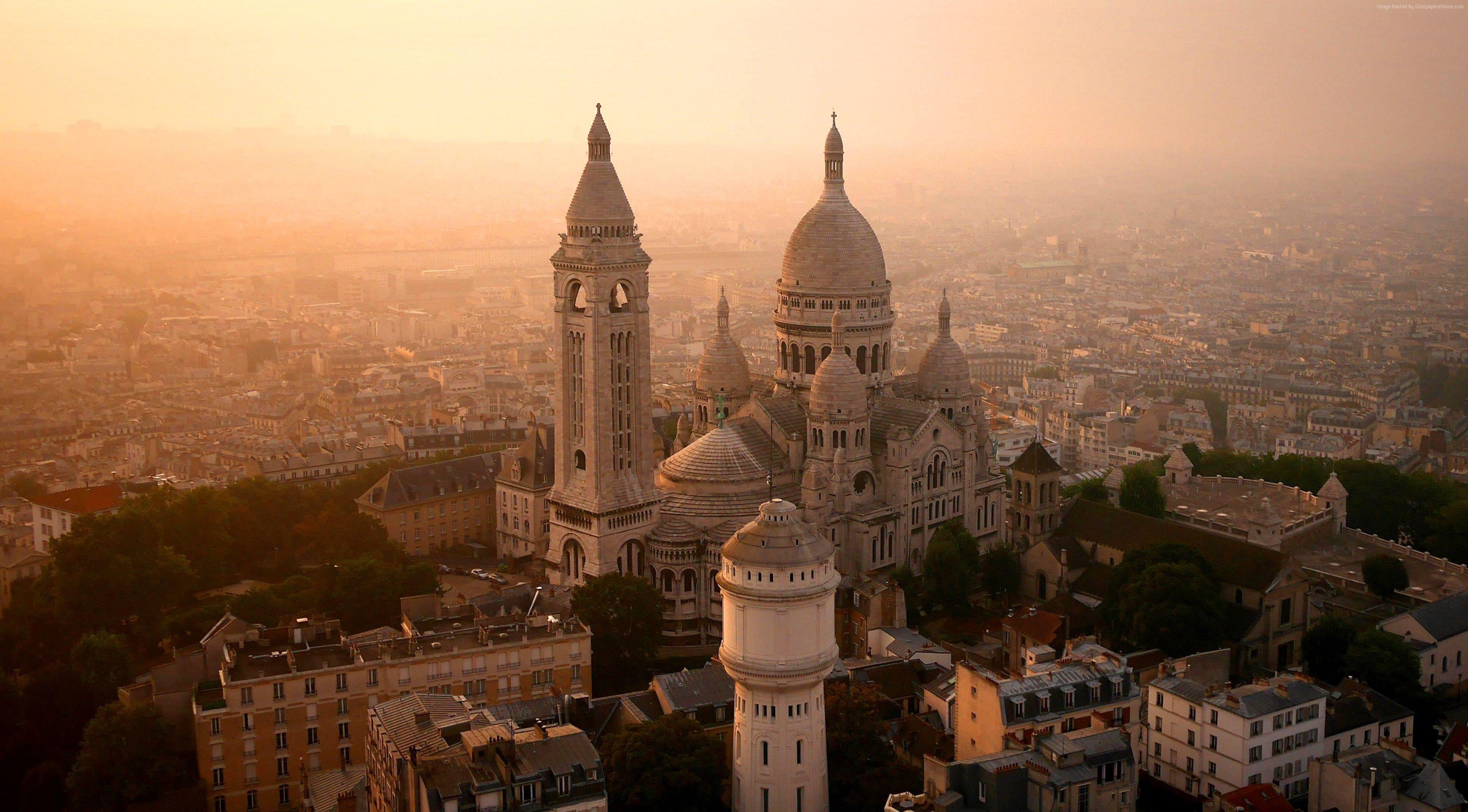 3872x2143 Điểm du lịch Sacre Coeur ở Paris Pháp Hình nền 4K