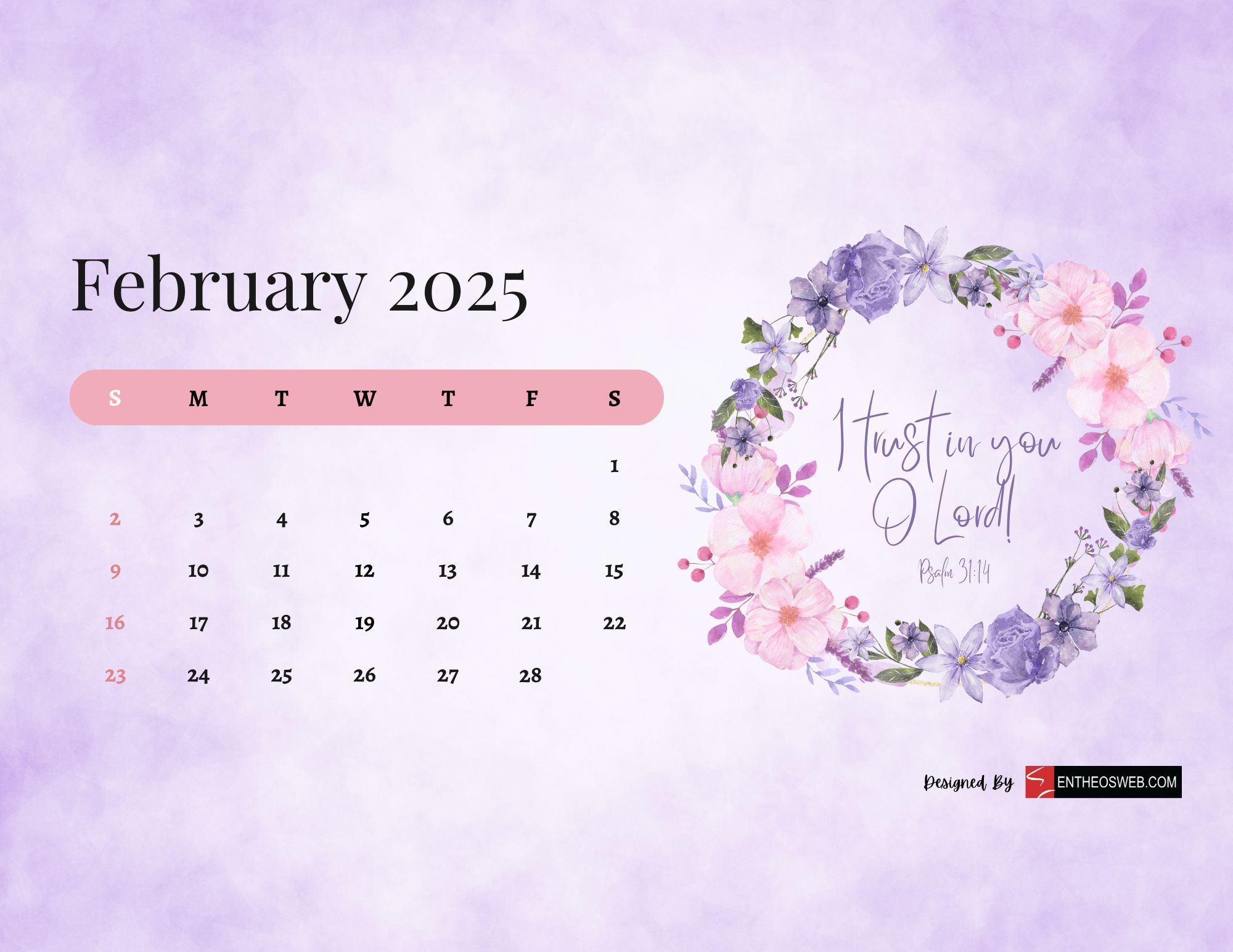 2000x1545 February 2025 Calendars