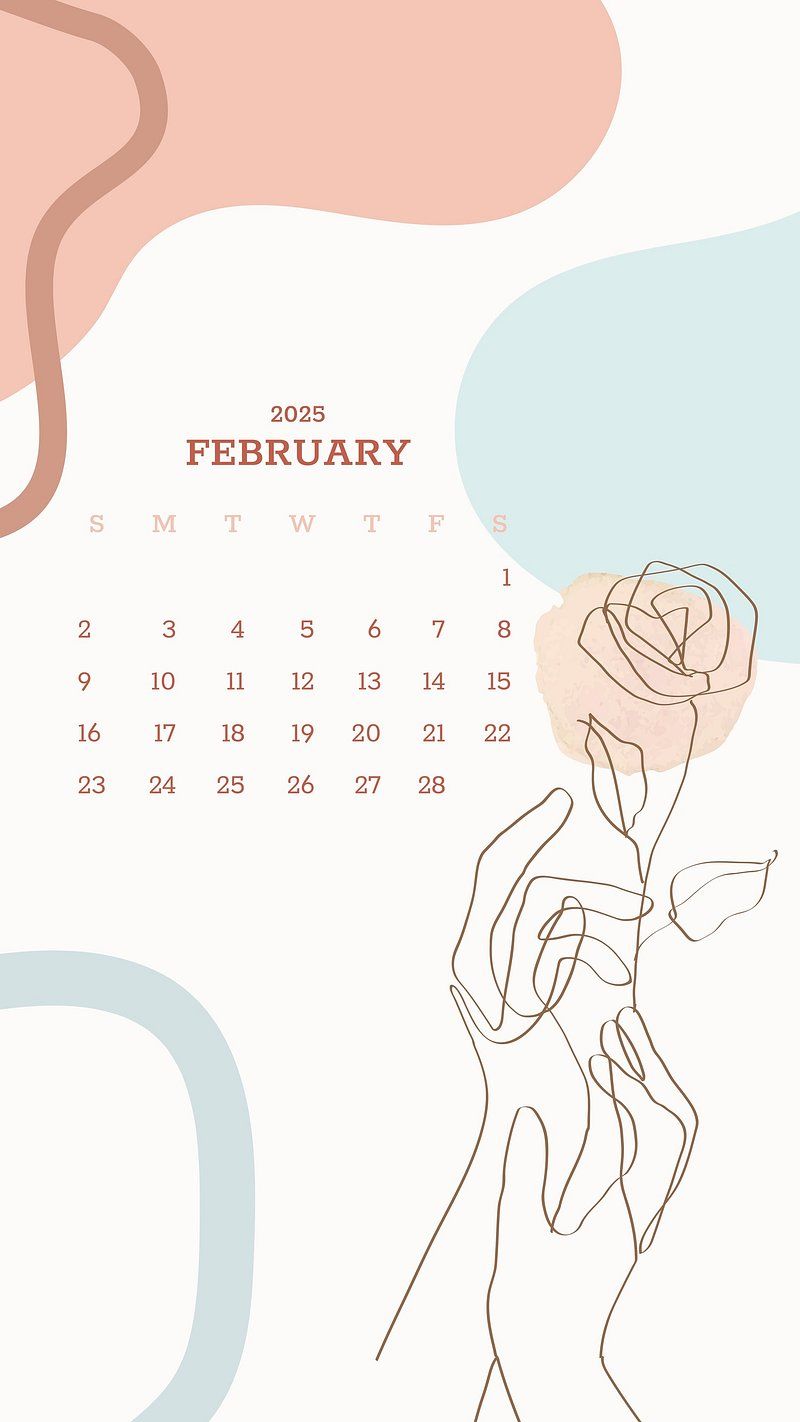 800x1422 February 2022 Calendar Wallpaper Image