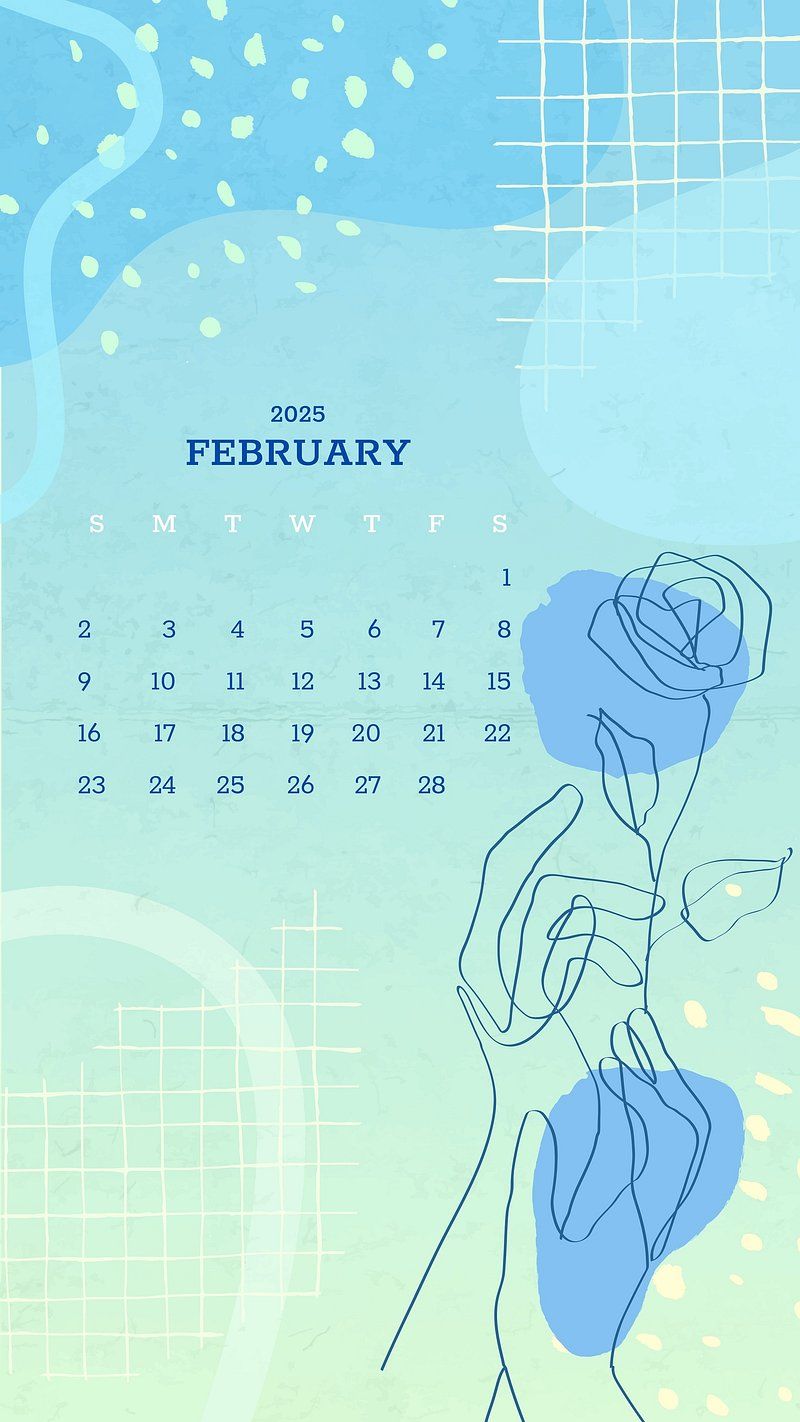 800x1422 February 2022 Calendar Wallpaper Image