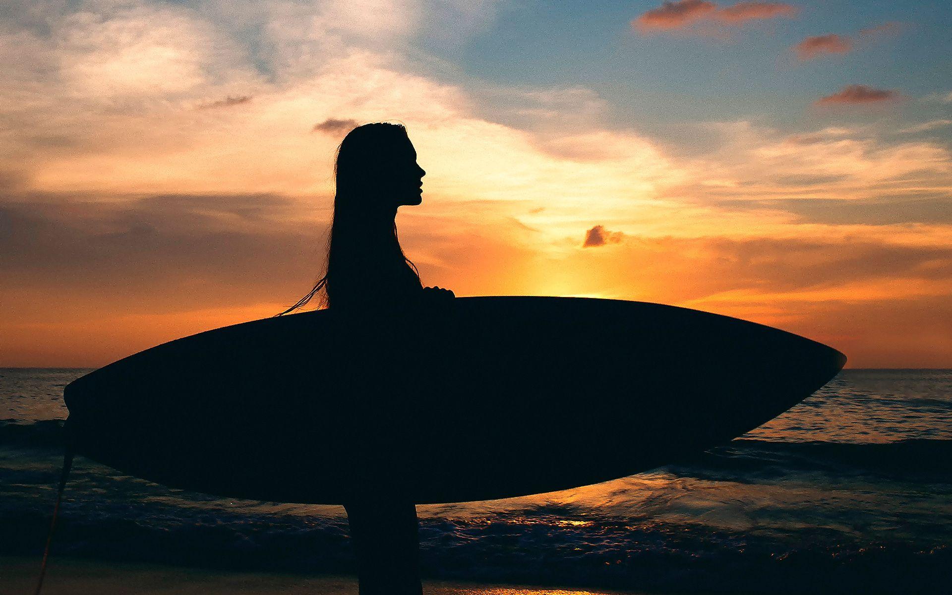Surf Girl Sunset Wallpapers Top Free Surf Girl Sunset