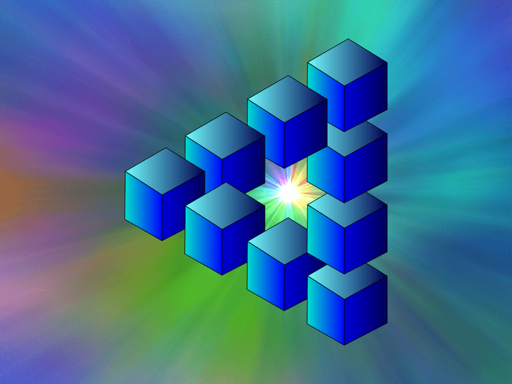 1024x768 3D Illusion Wallpaper