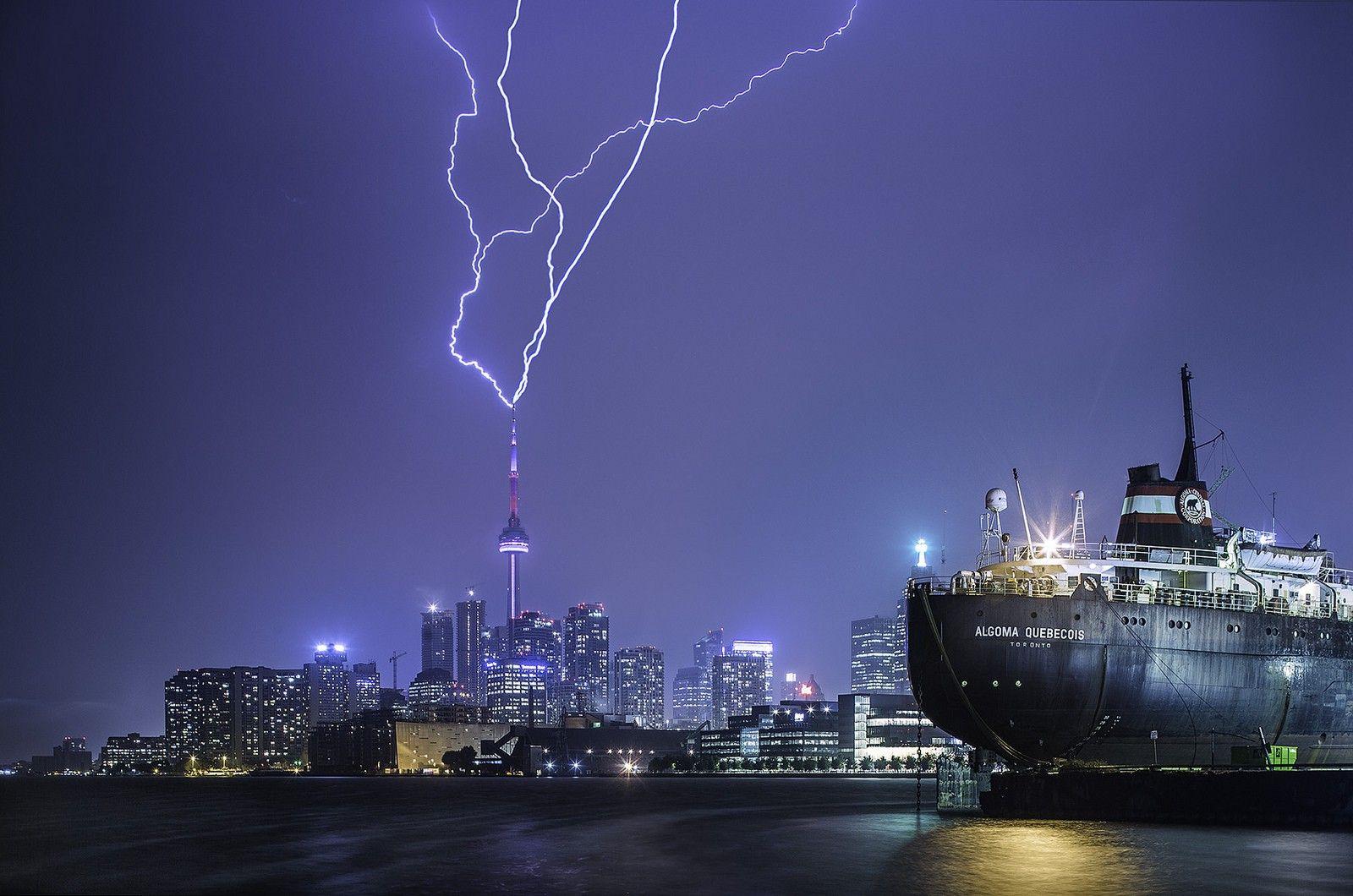 1600x1060 Forces of Nature: Skies Electric Blue Sea Night Lights Forces Ship