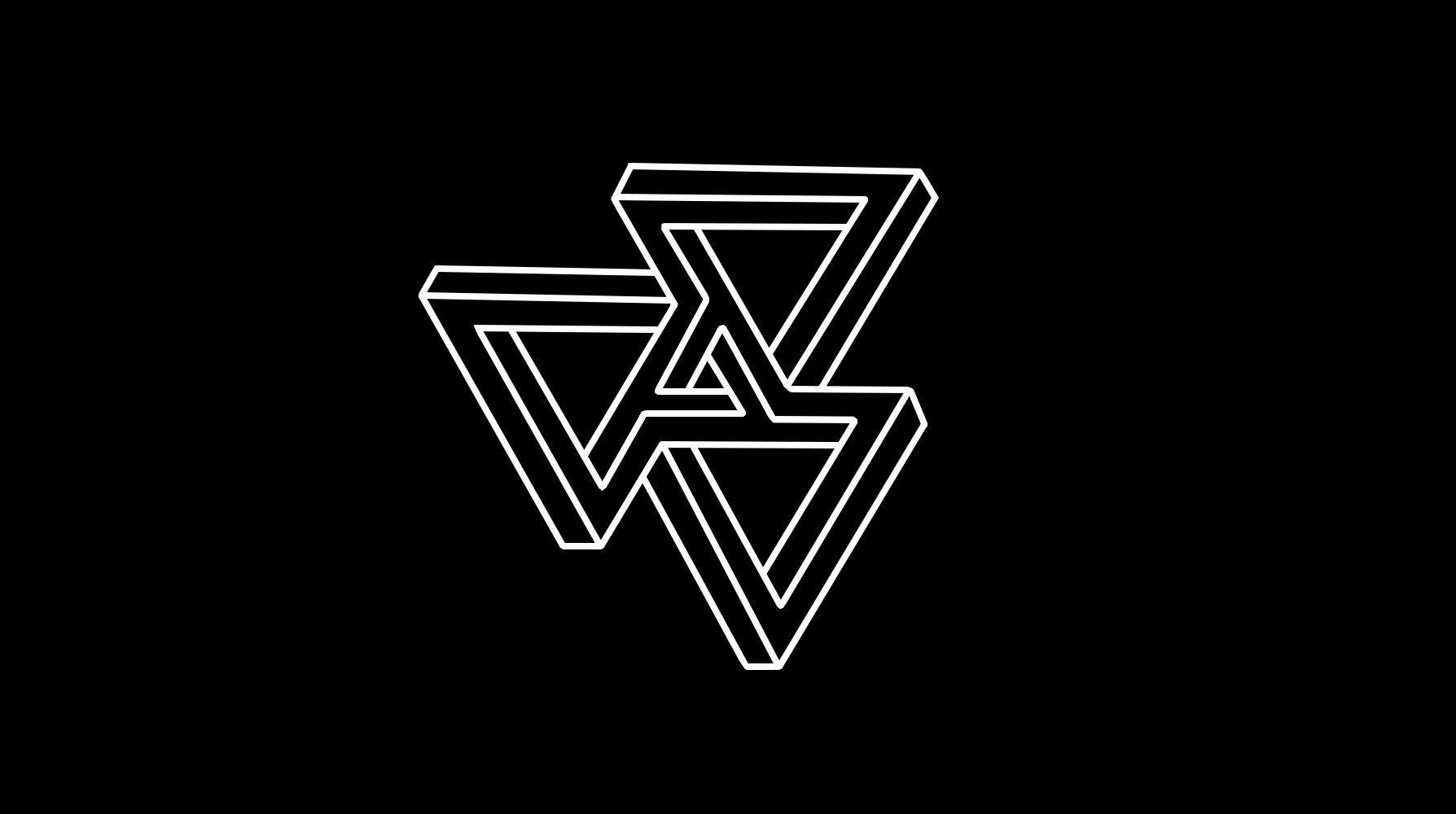 1788x1000 digital art, Minimalism, Black background, Abstract, Optical