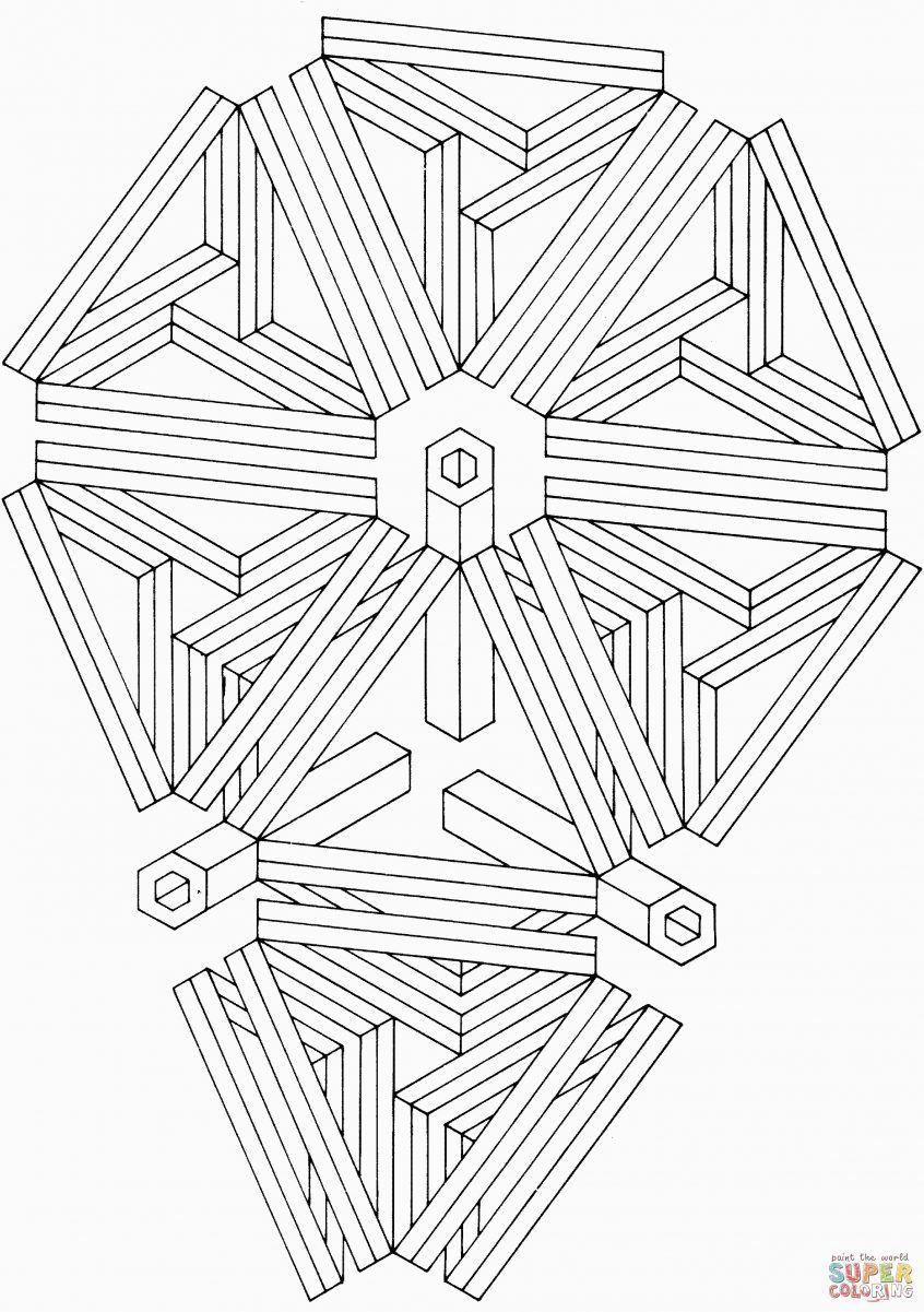 846x1201 Best Coloring: Optical Illusion Page