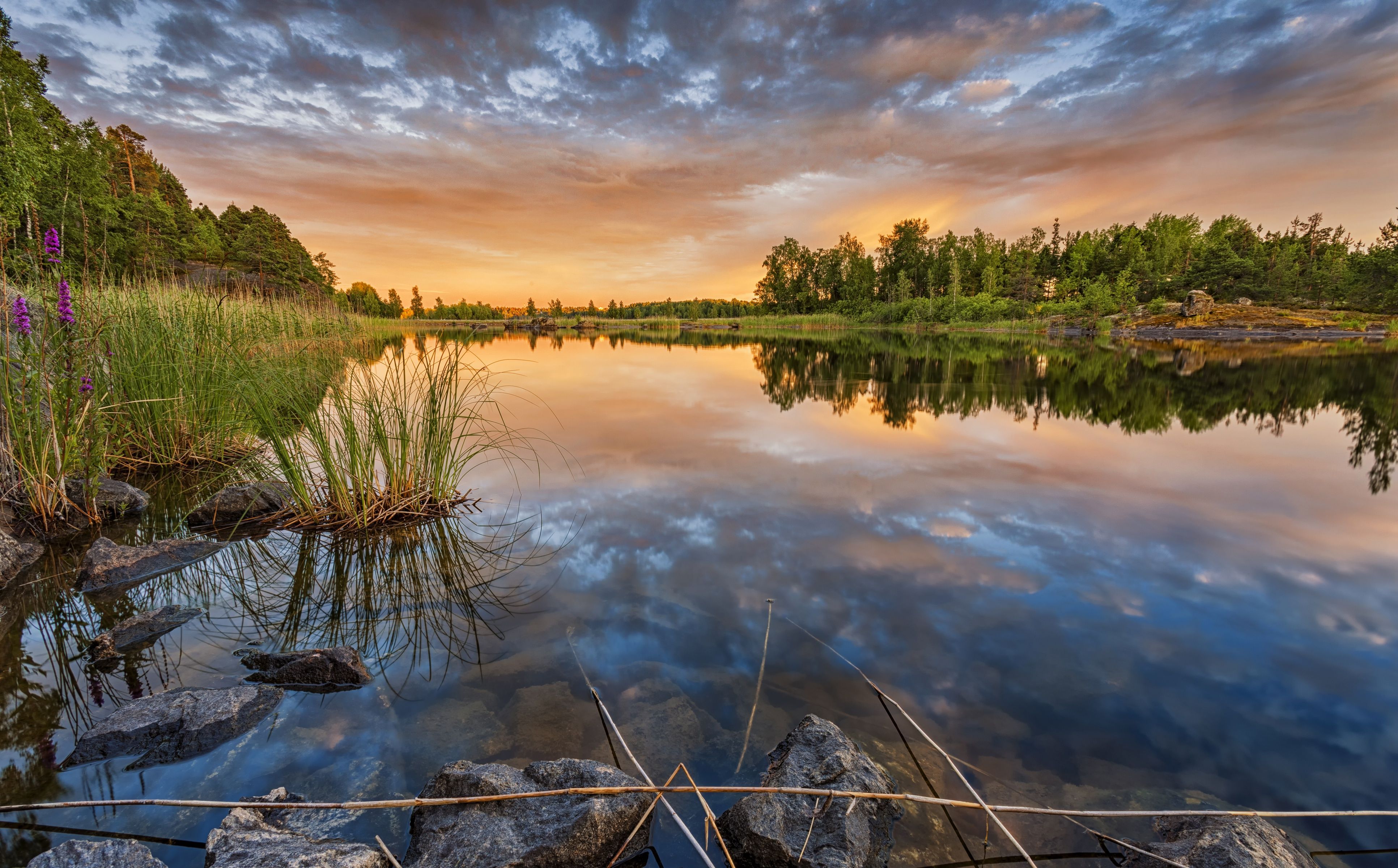 3865x2400 Download Finland Dawn Stone Nature