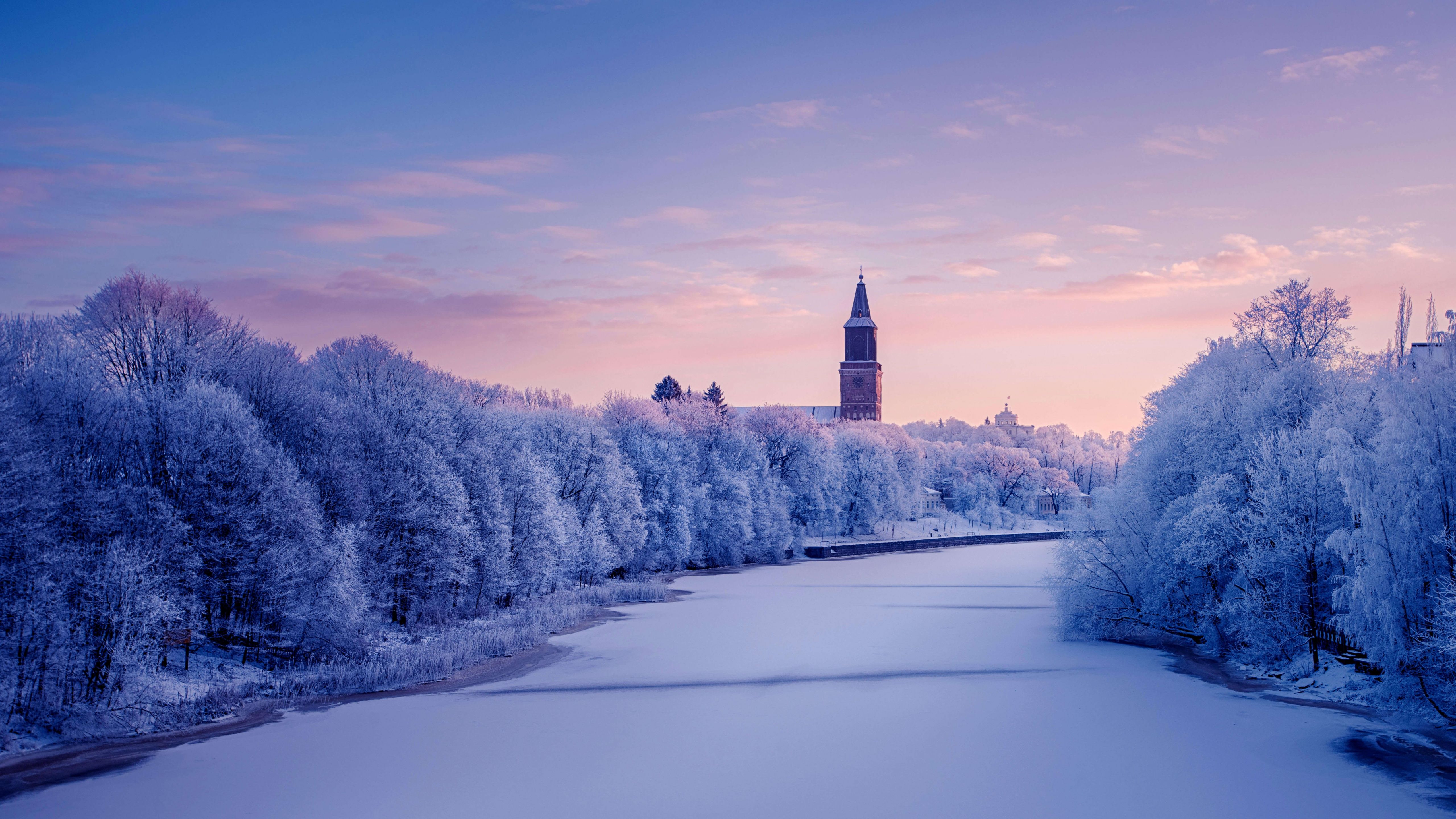 5120x2880 Turku Cathedral Wallpaper 4K, Aura