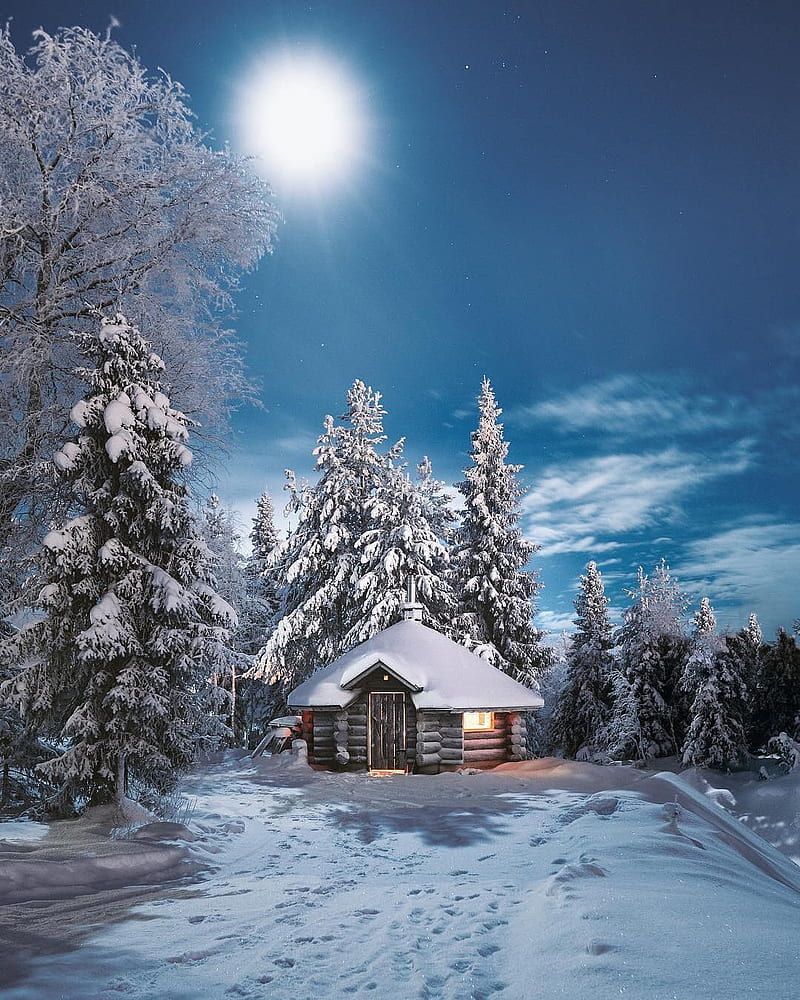800x1000 Frozen Finland, bon fire, r, home
