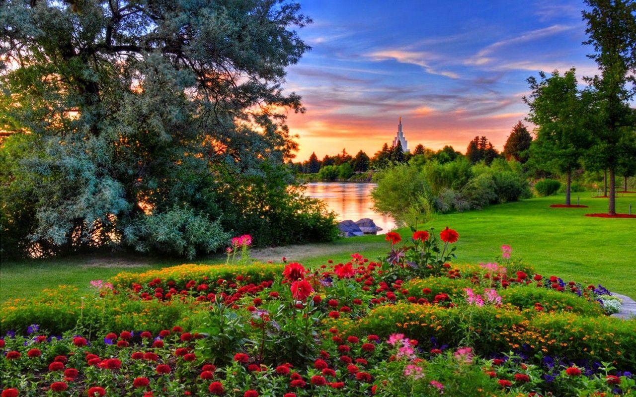 Garden Sunset Wallpapers Top Free Garden Sunset Backgrounds