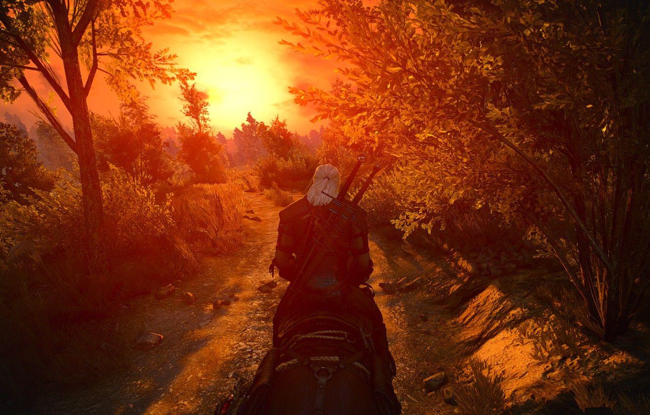 1332x850 Wallpaper Sunset, The Witcher, Sunset, Witcher, The Witcher