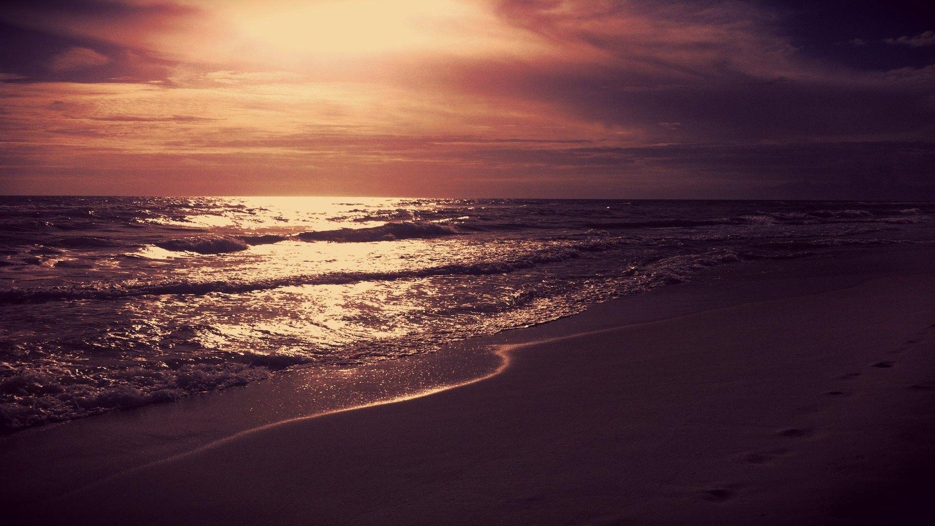 1920x1080 Night Ocean Wallpaper