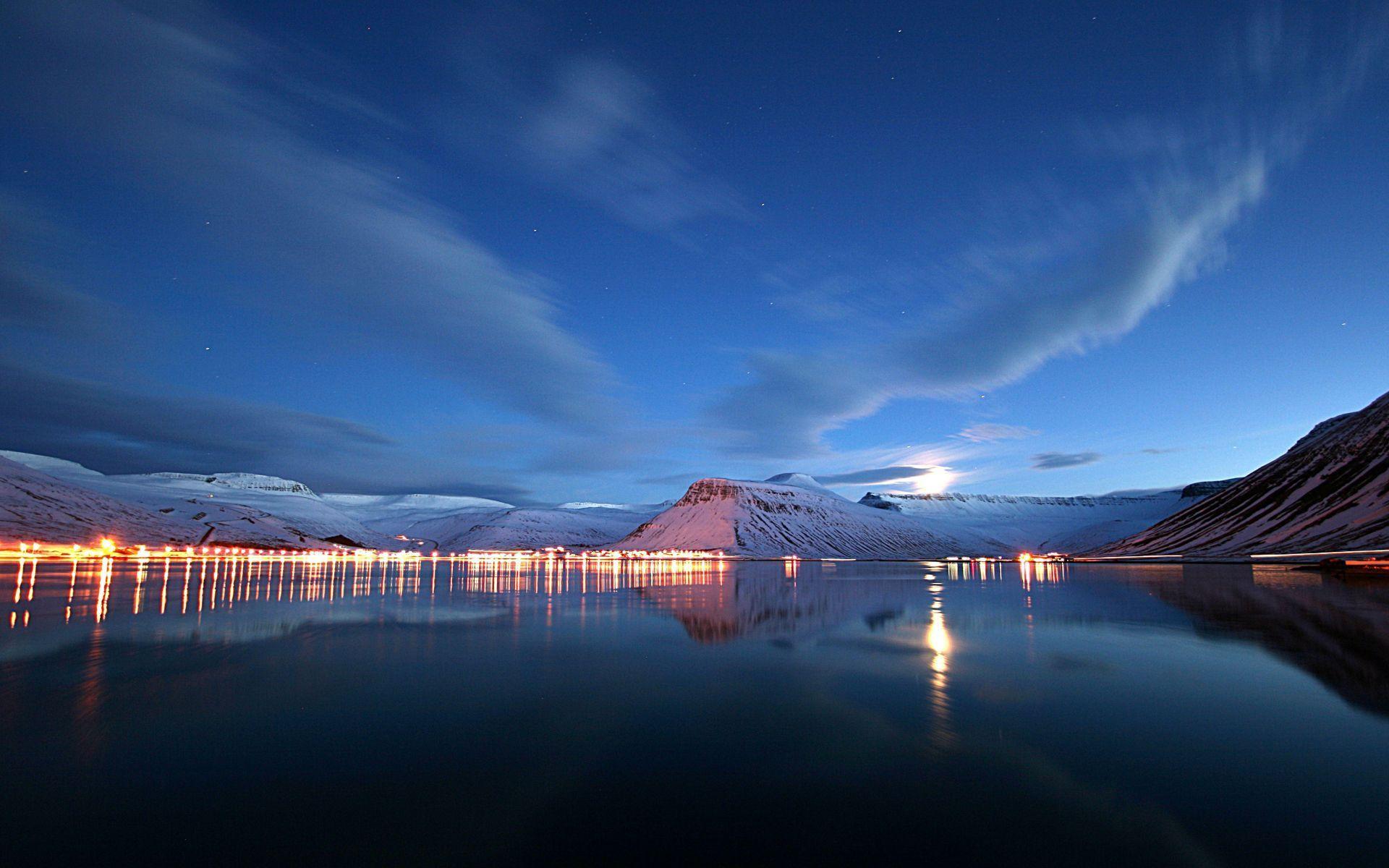 1920x1200 Landscape Desktop Wallpaper › 919391 Winter Night Photo