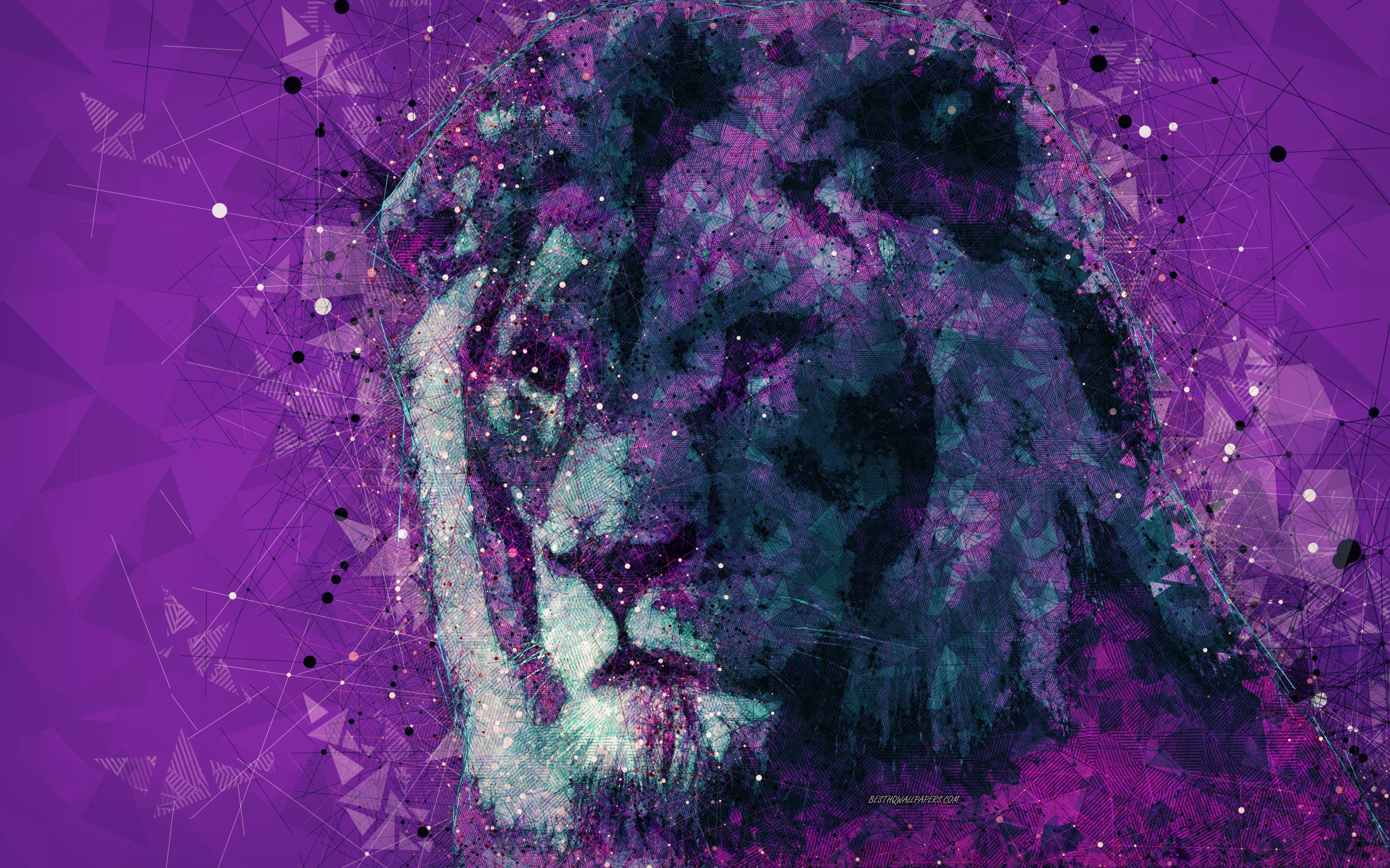 3840x2400 Download wallpaper lion, creative art, 4k, geometric art, colorful abstraction, retro style, predator for desktop with resolution 3840x2400. High Quality HD picture wallpaper