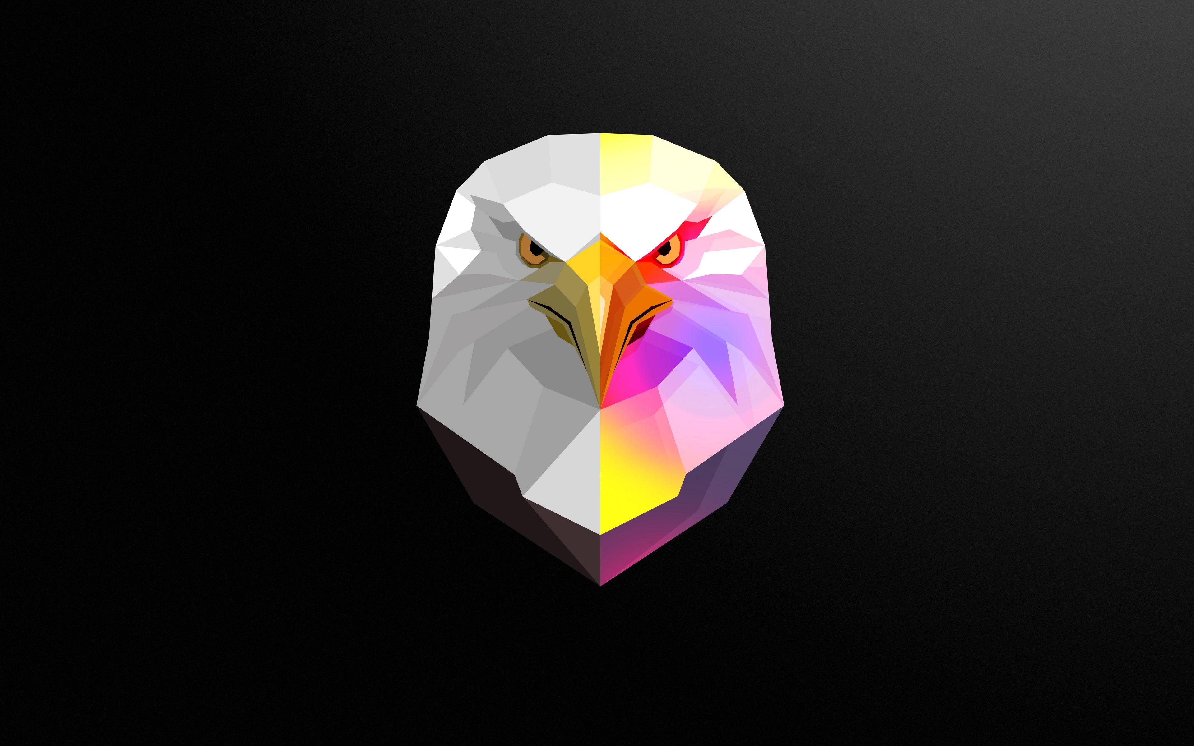 3840x2400 Download wallpaper 3840x2400 eagle, bird, art, polygon