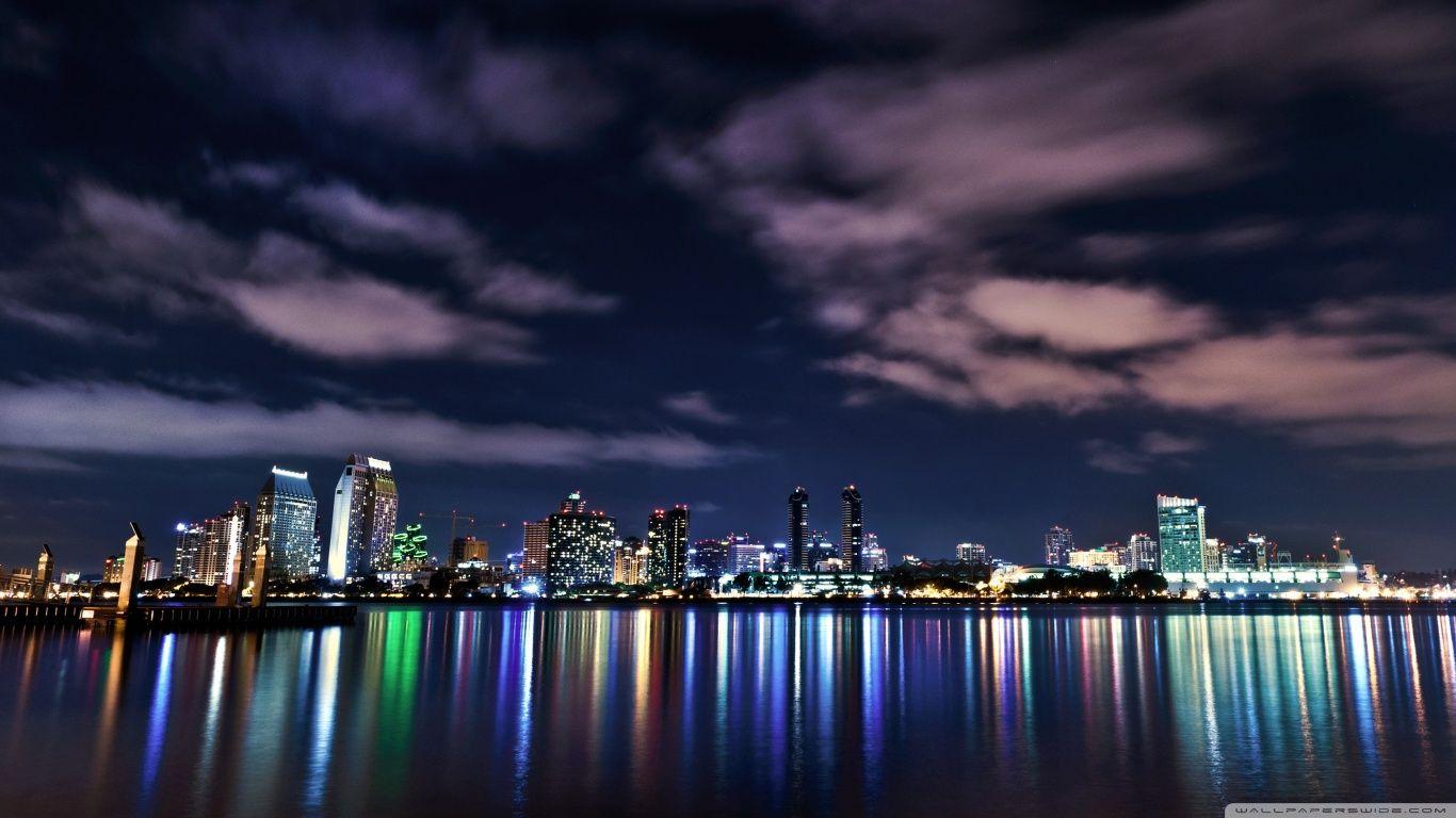 1366x768 Skyline London At Night HD Wallpaper Desktop
